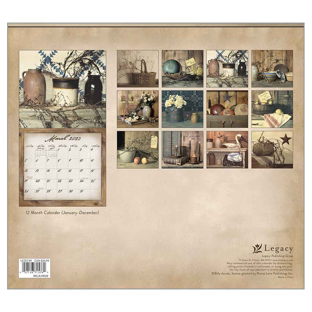 2023 LEGACY Simple Treasures - Deluxe Wall Calendar
