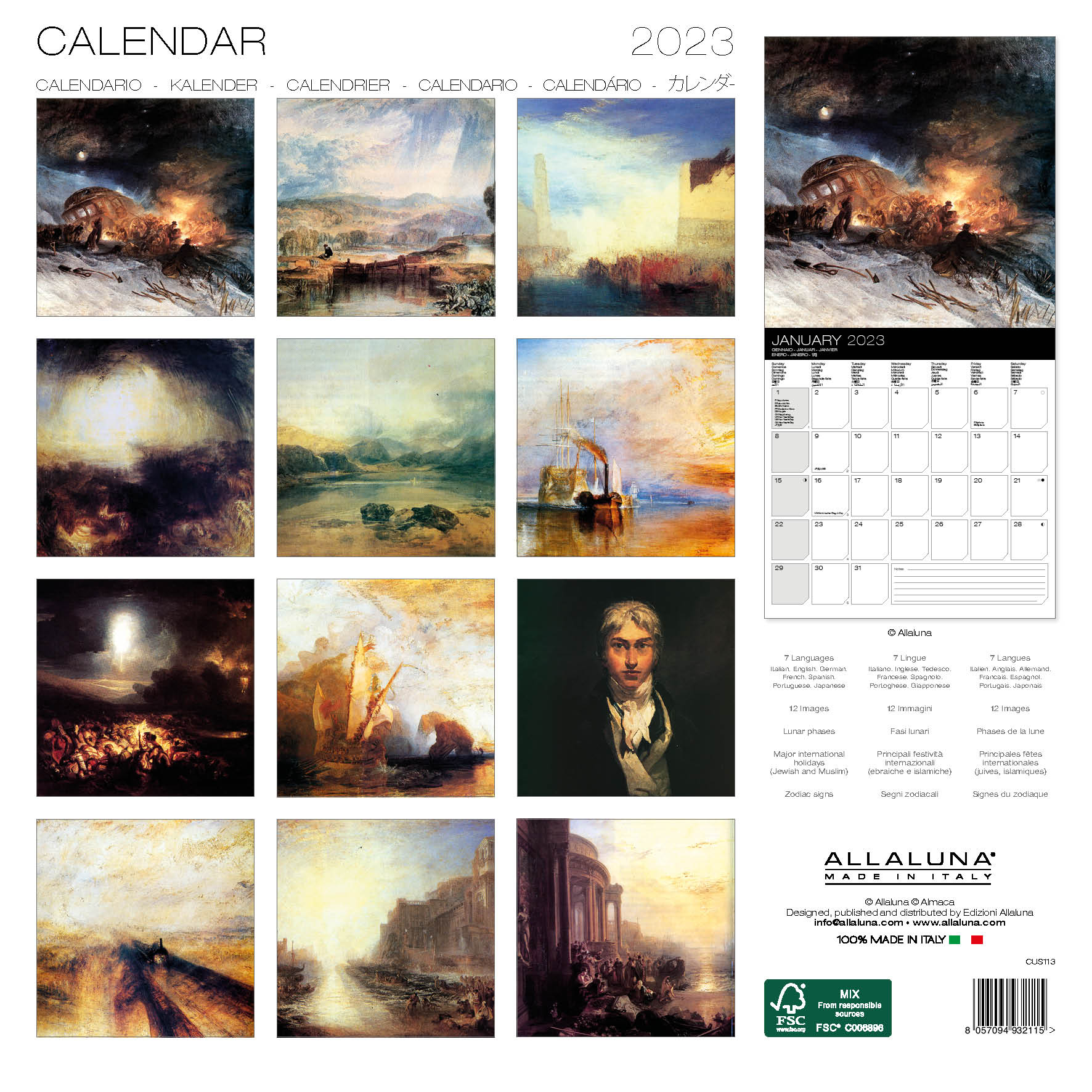 2023 Turner - Square Wall Calendar