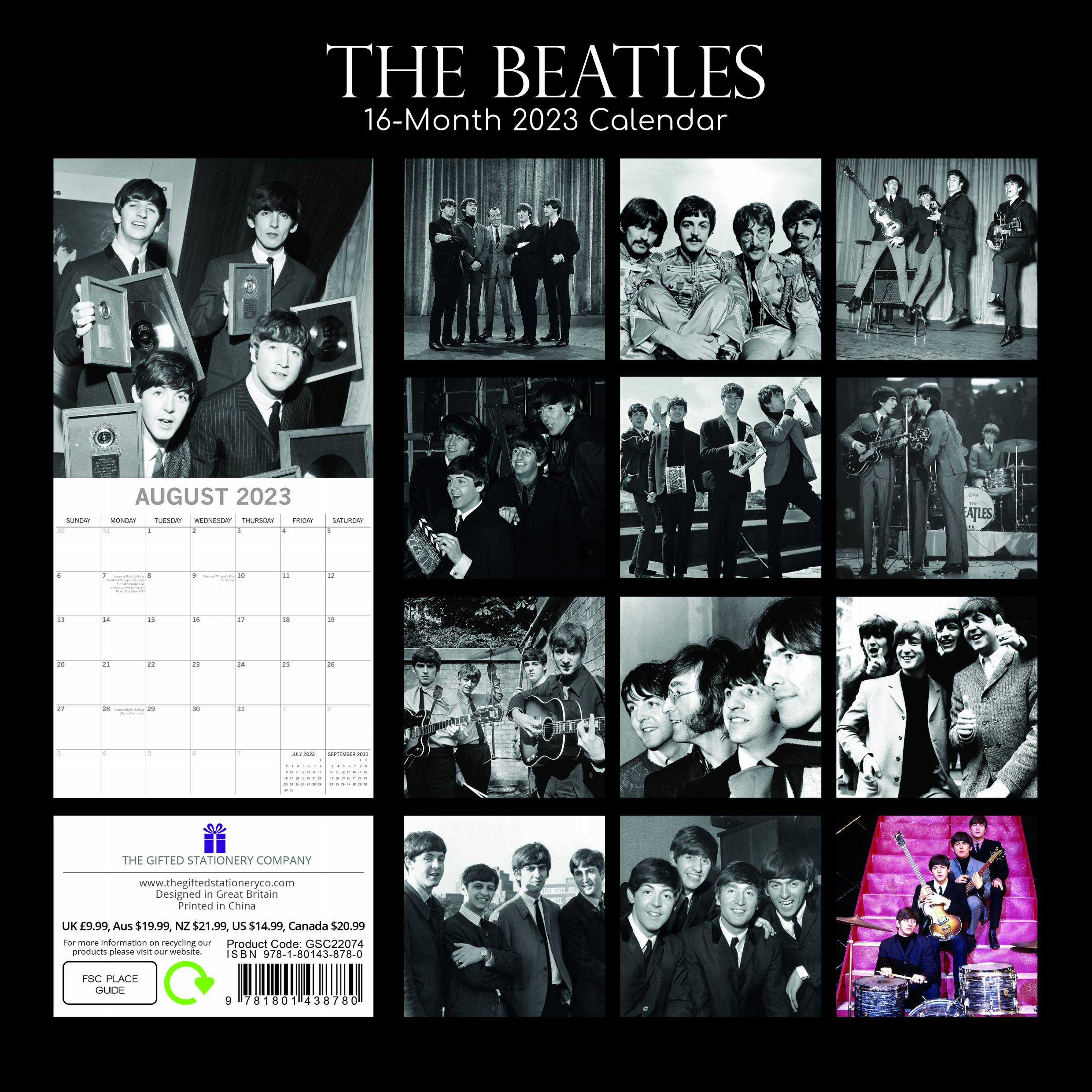 2023 The Beatles - Square Wall Calendar