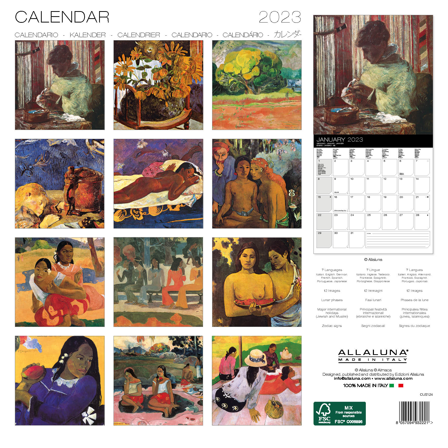 2023 Gauguin - Square Wall Calendar