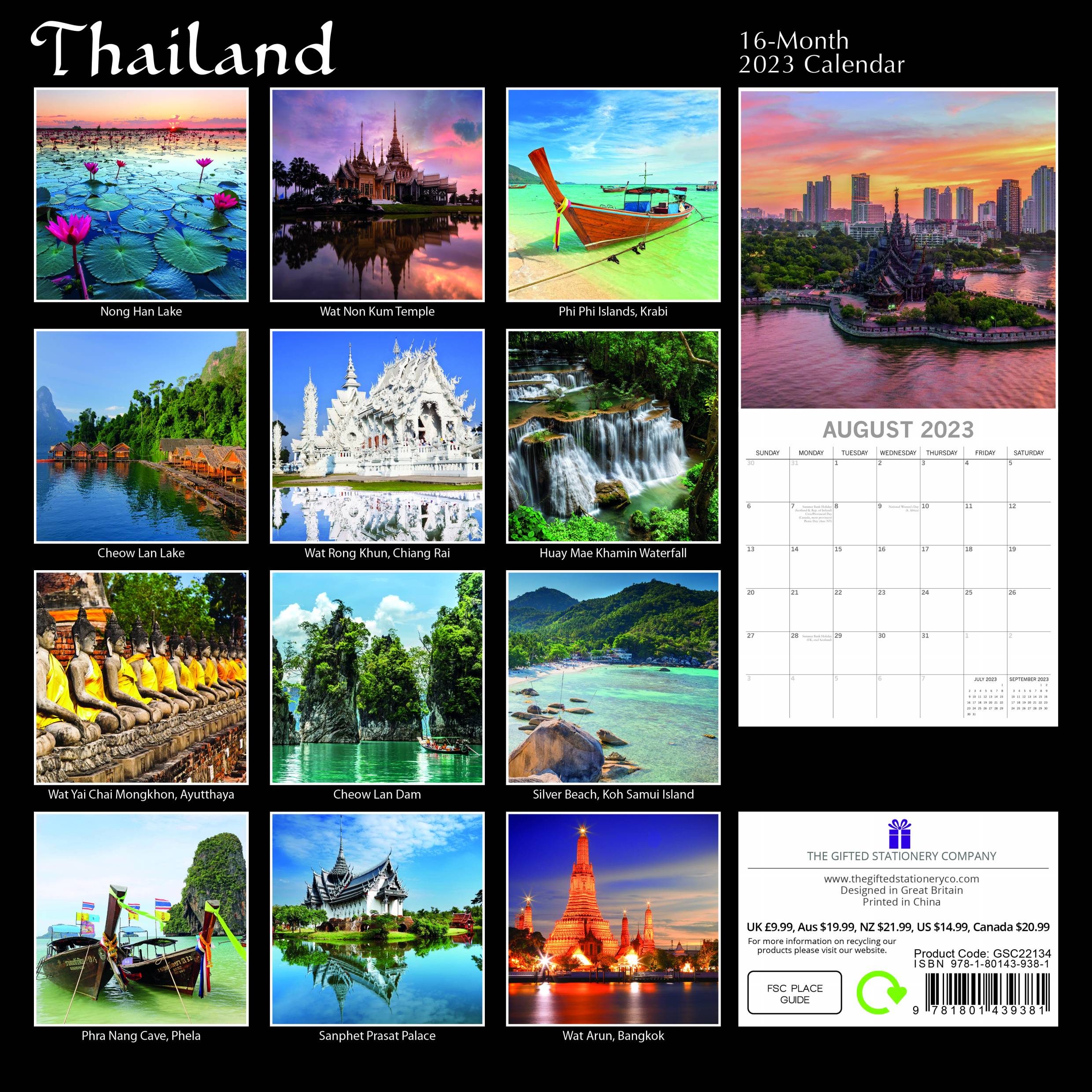 2023 Thailand - Square Wall Calendar