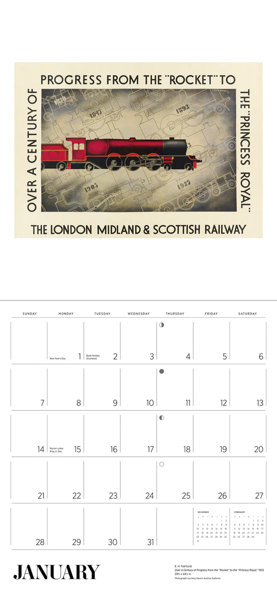 2024 England by Rail Square Wall Calendar Travel Calendars by