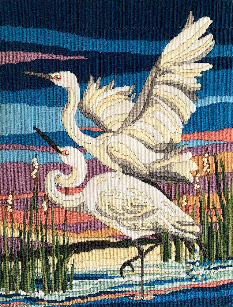 Egrets By Fiona Jude 30x40cm - Cross Stitch Kit