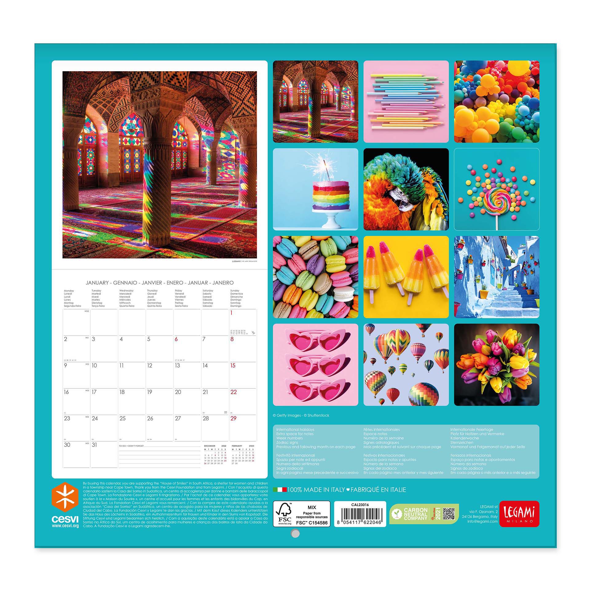 2023 Live Colorfully - Square Wall Calendar