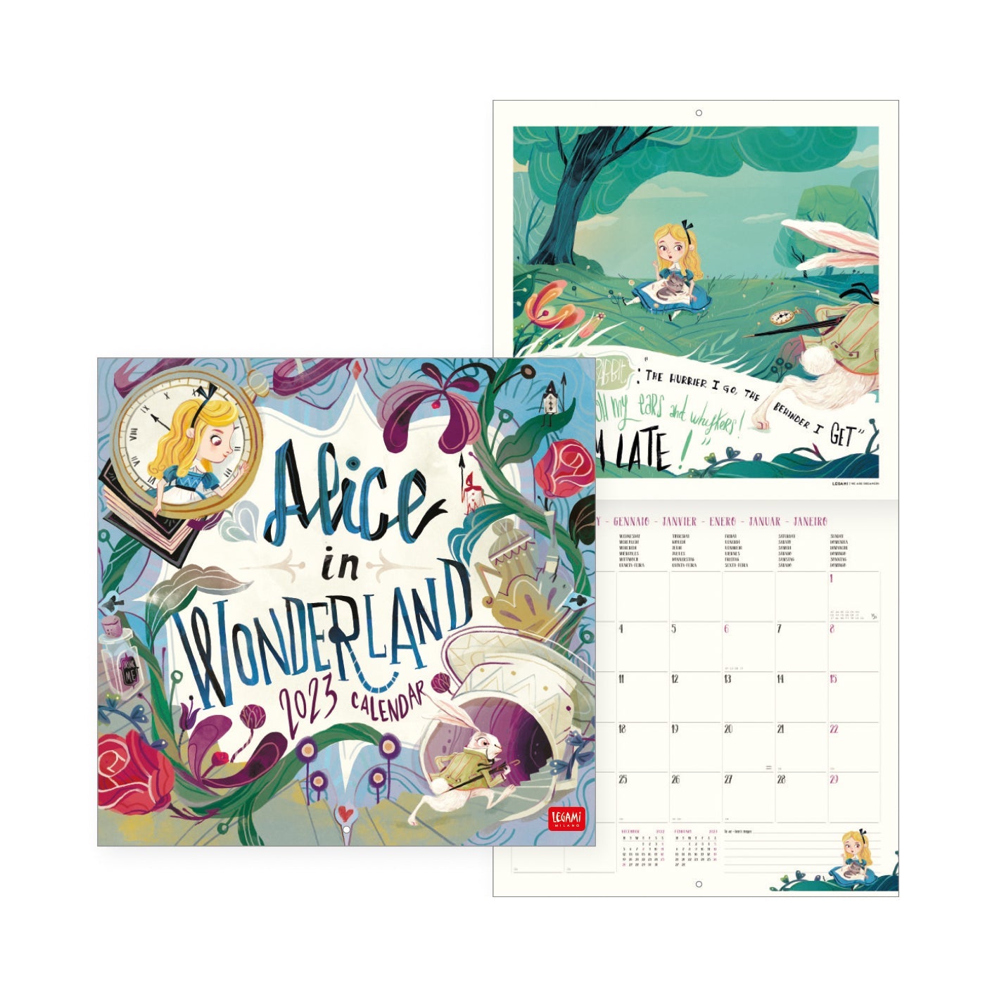 2023 Alice In Wonderland - Square Wall Calendar