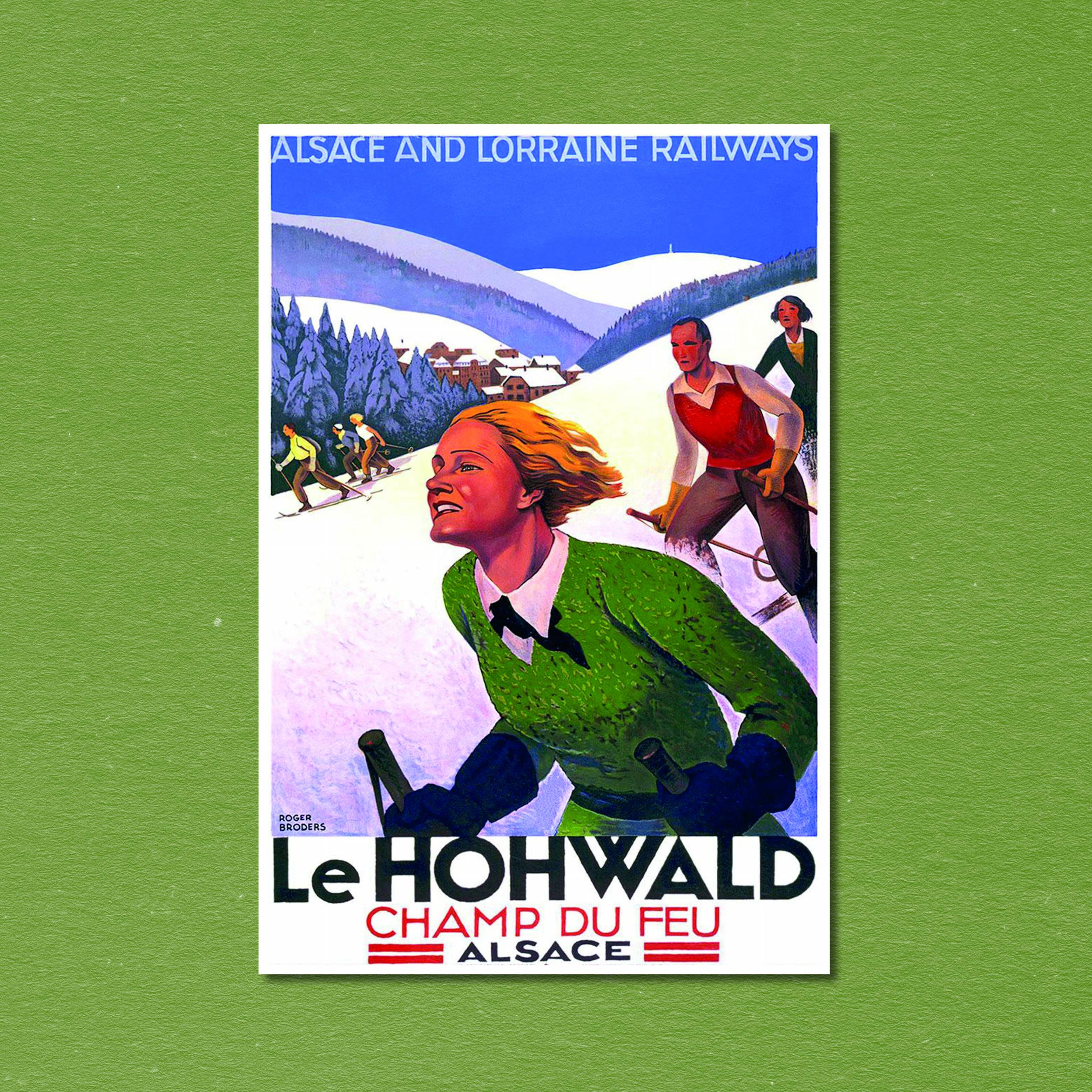 2023 Vintage Skiing Posters - Square Wall Calendar