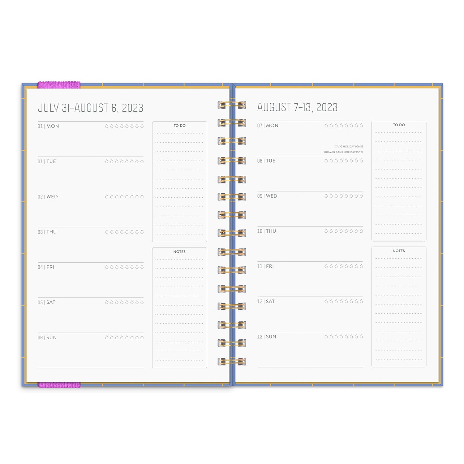 2024 Periwinkle Grid - Monthly & Bi-Weekly Oliver Diary/Planner