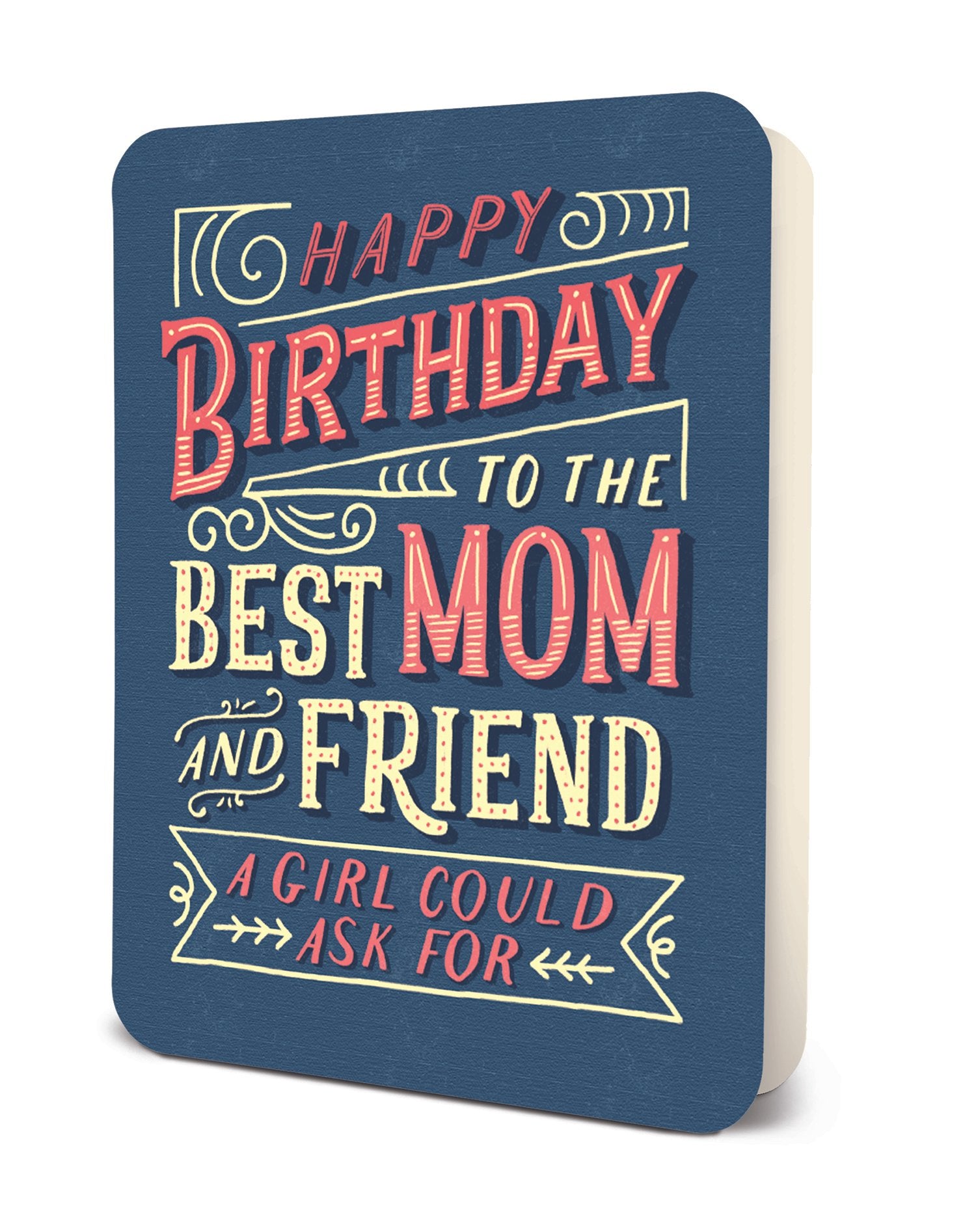 Best Mom and Friend BD - Greeting Card Greeting Card Orange Circle Studio