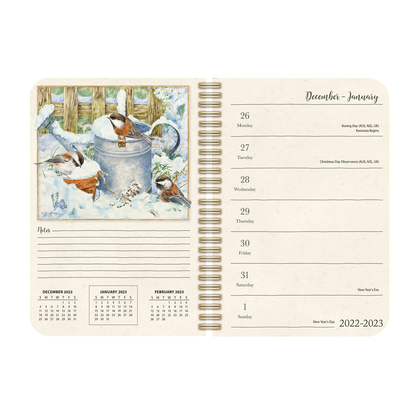 2023 LANG Birds in the Garden - Monthly Engagement Diary/Planner