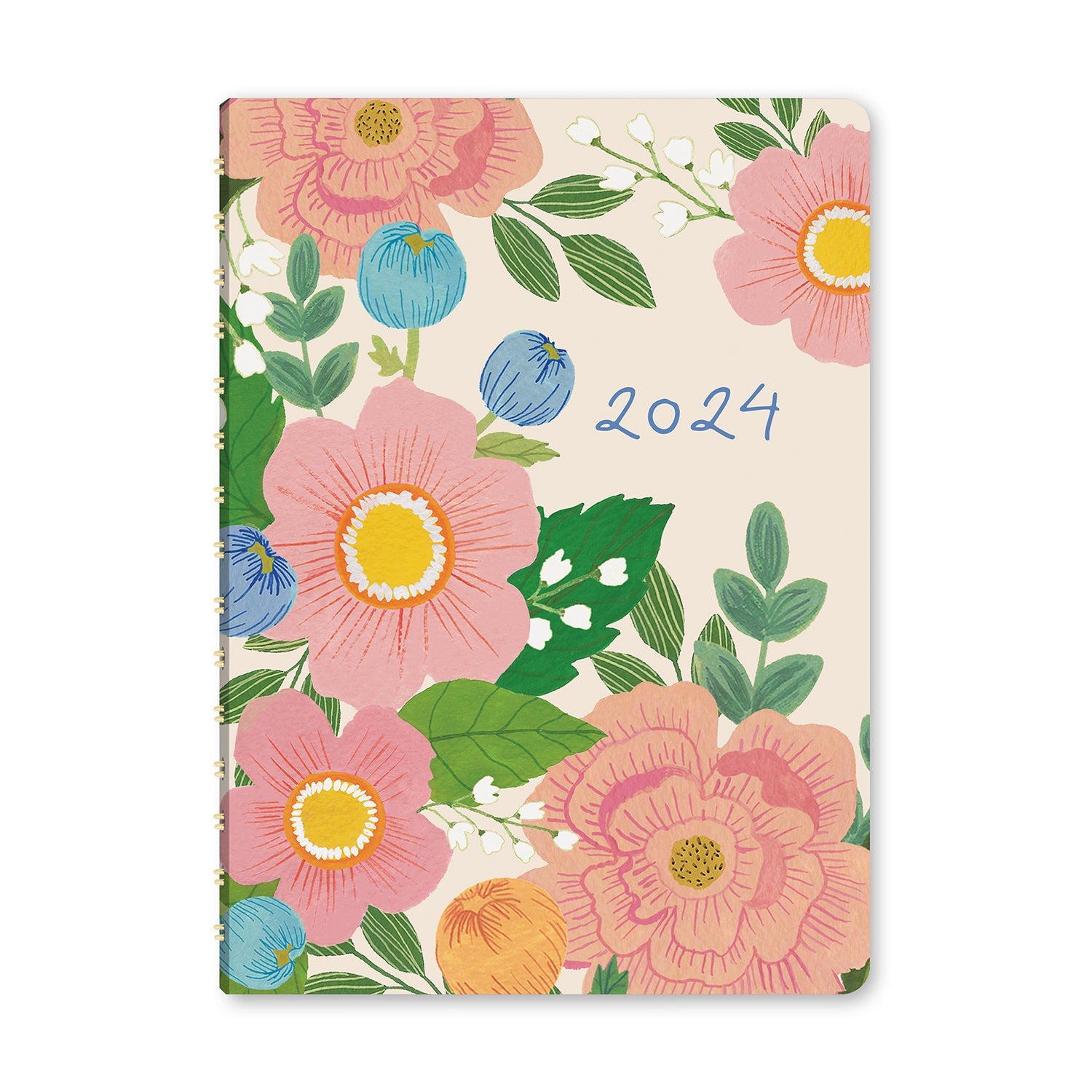 2024 Bella Flora - Monthly & Weekly Ondine Tabbed Diary/Planner by