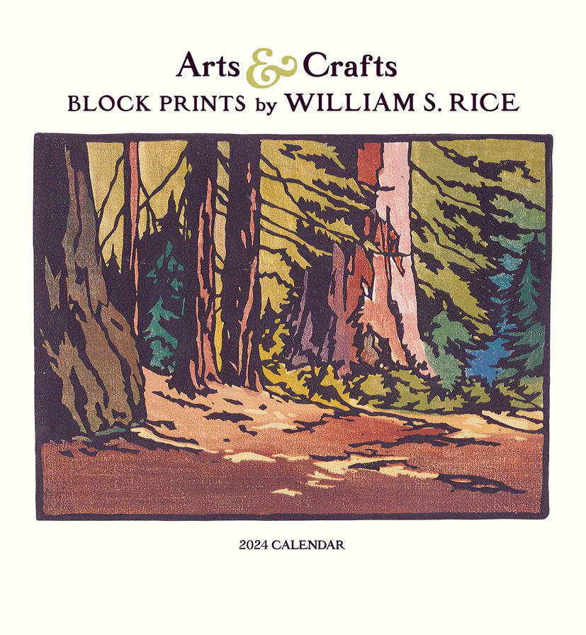 2024 Arts & Crafts Block Prints by William S. Rice - Square Wall Calendar  SOLD OUT