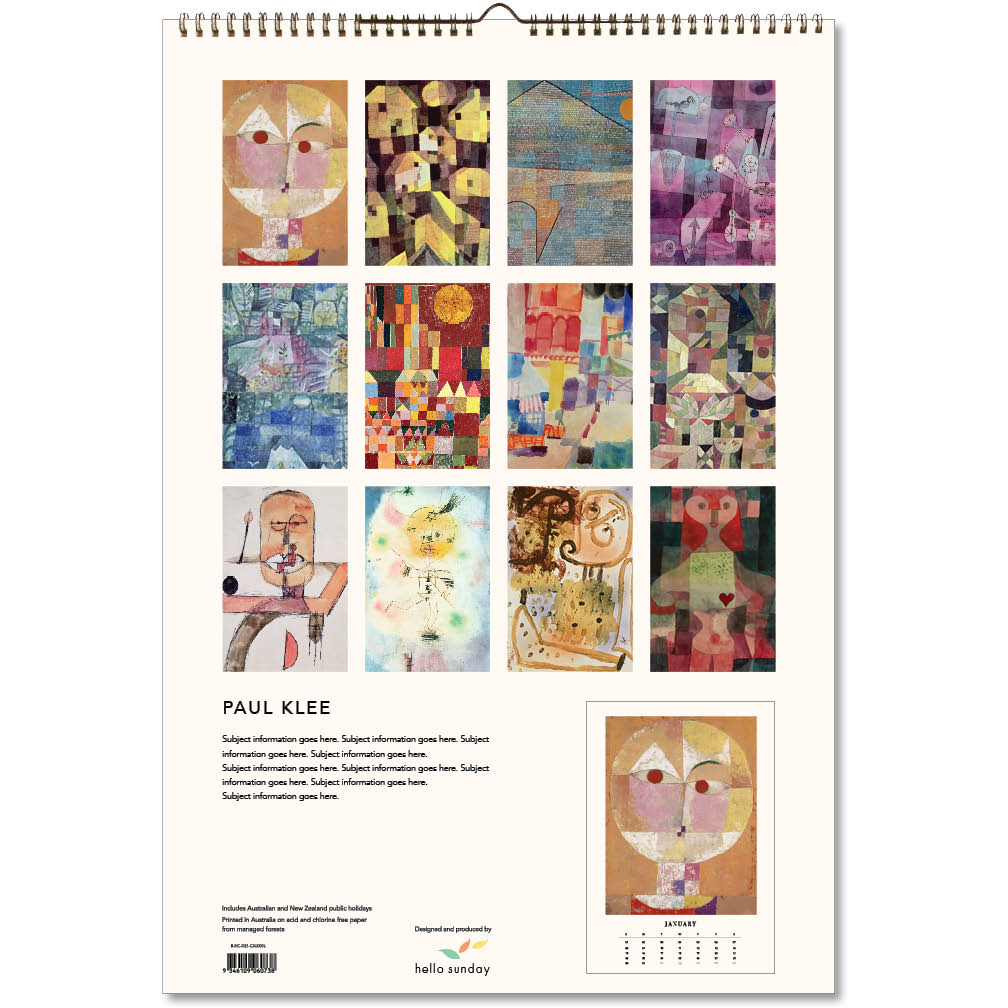 2023 Paul Klee (Large) - Deluxe Wall Poster Calendar