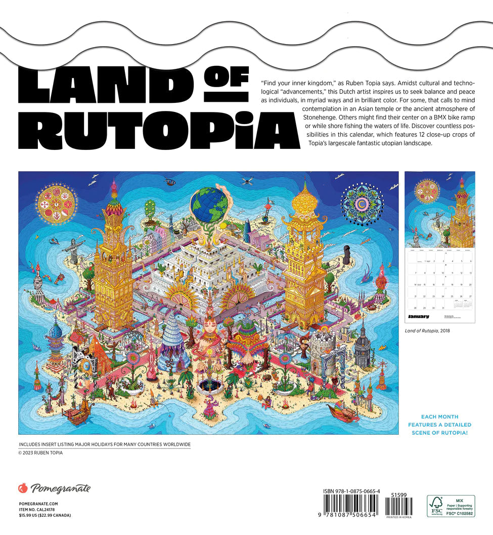 2024 Land of Rutopia - Square Wall Calendar  SOLD OUT