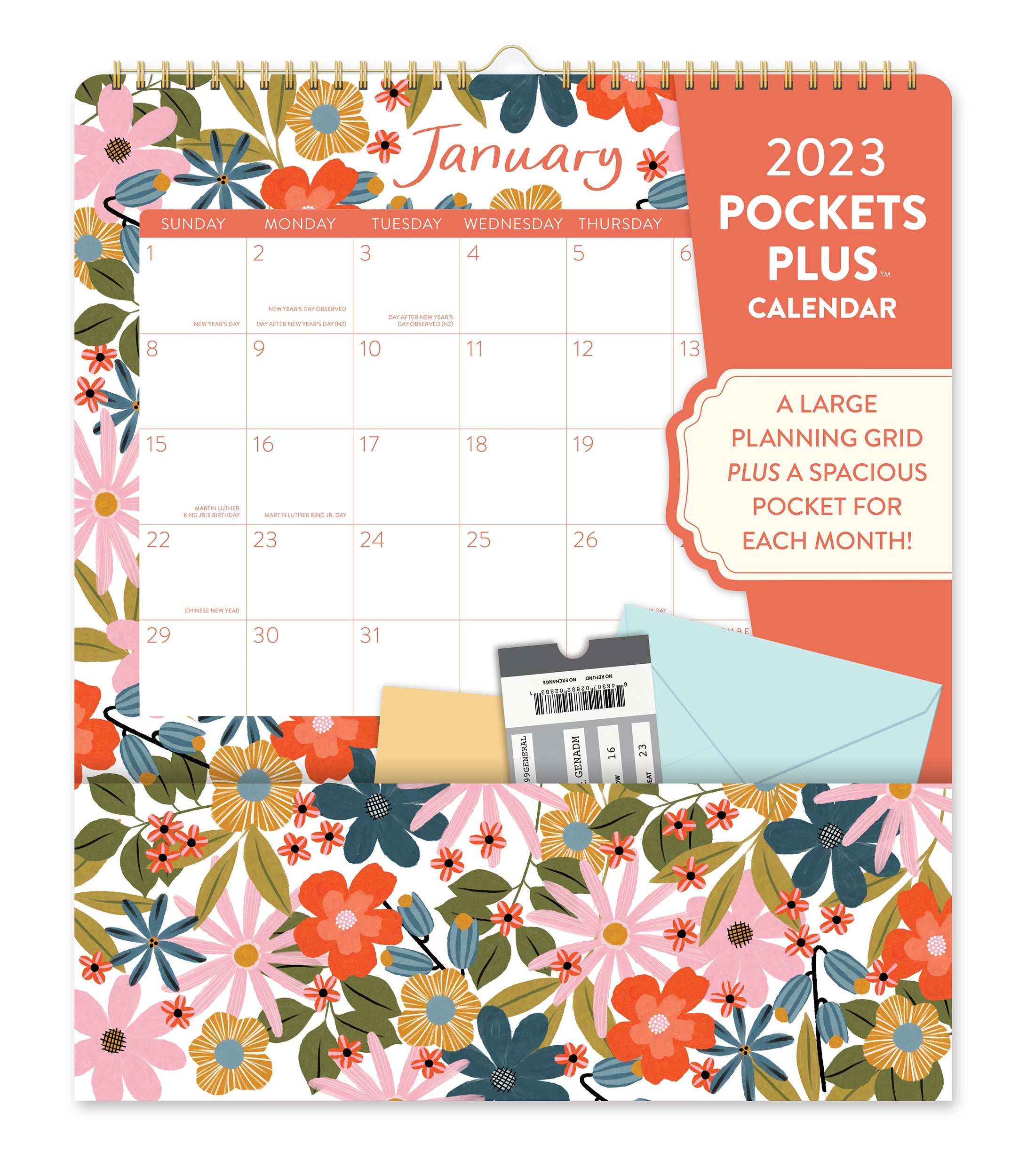 2023 Secret Garden by Gabrielle Neil (Pocket Plus) - Deluxe Wall Calendar