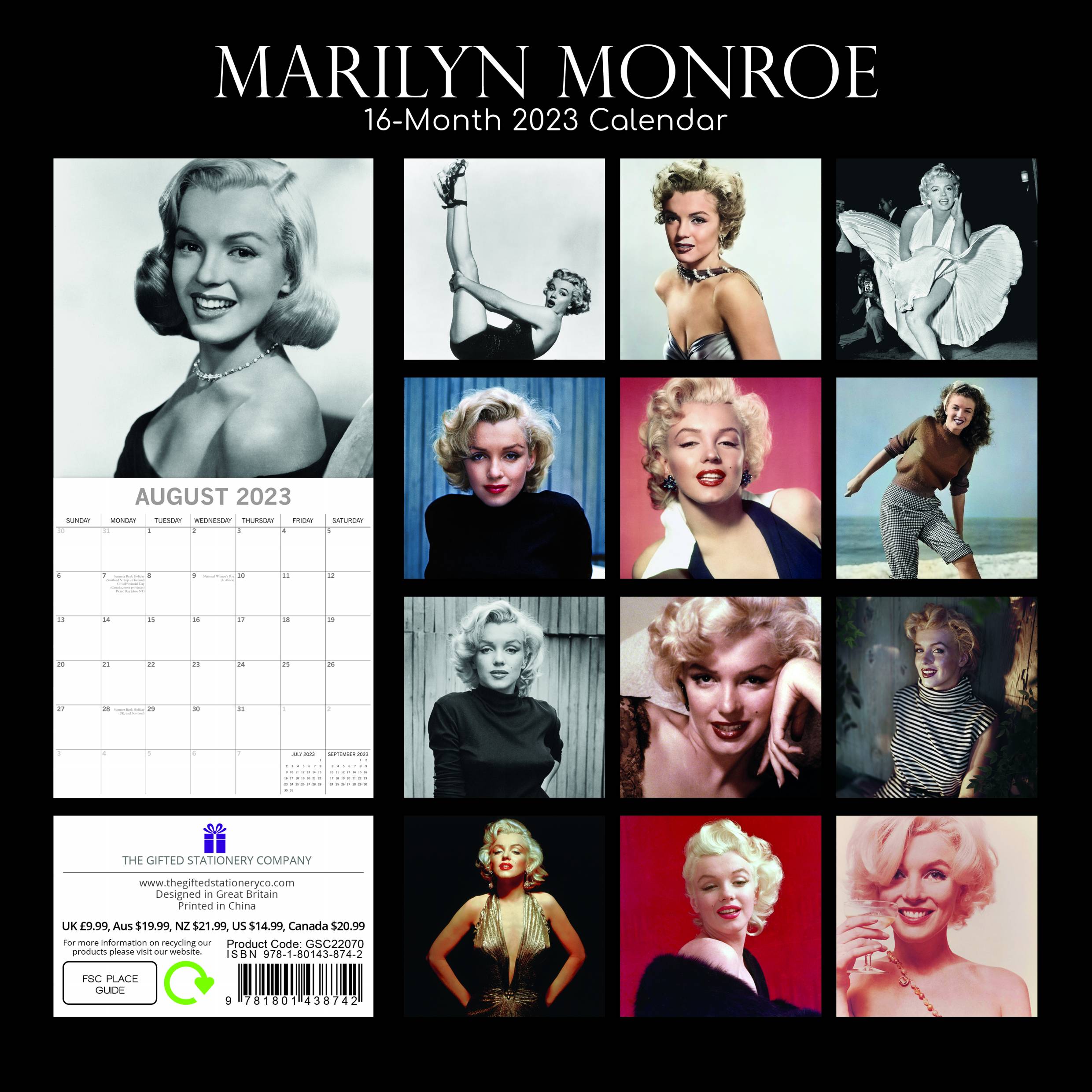 2023 Marilyn Monroe - Square Wall Calendar