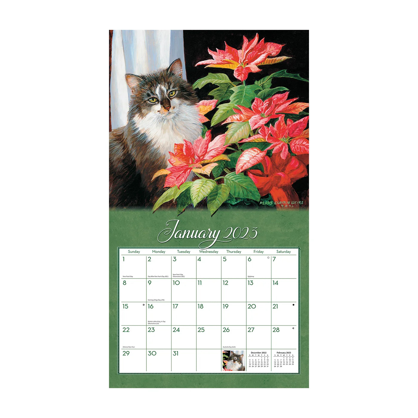 2023 LANG Love of Cats By Persis Clayton Weirs - Deluxe Wall Calendar