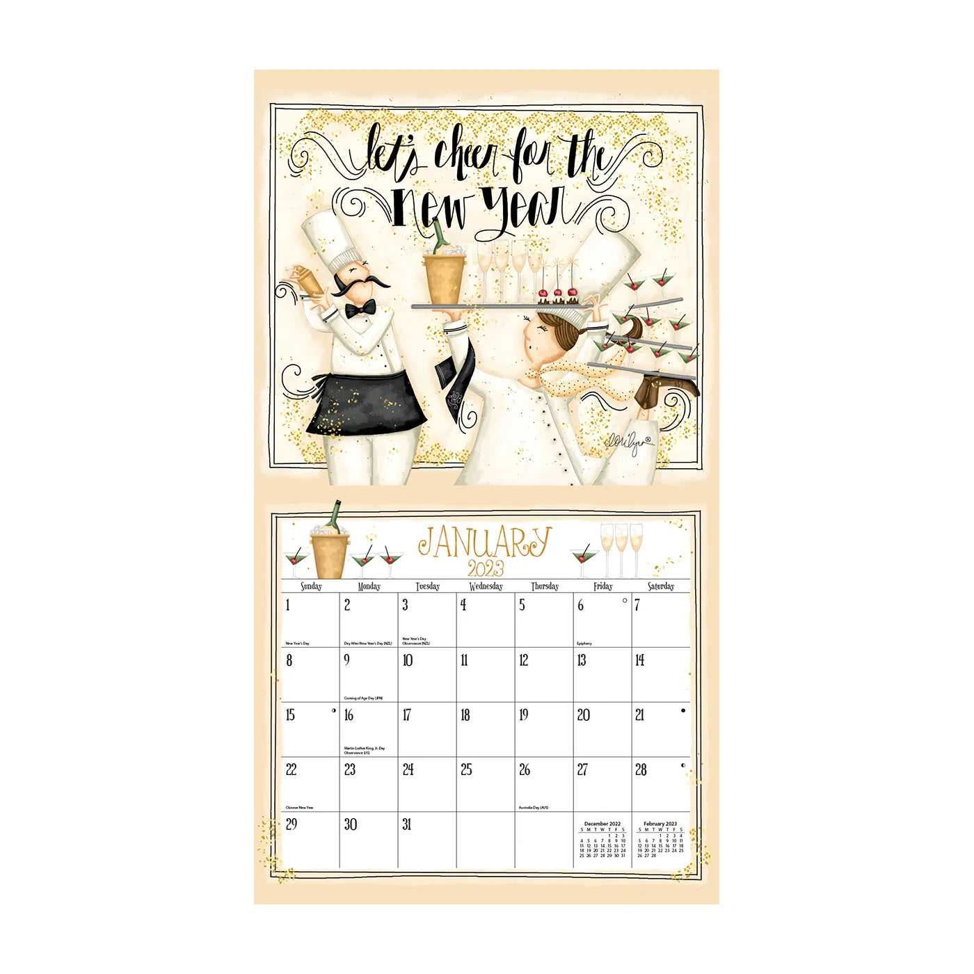 2023 LANG Love to Cook by LoriLynn Simms - Deluxe Wall Calendar
