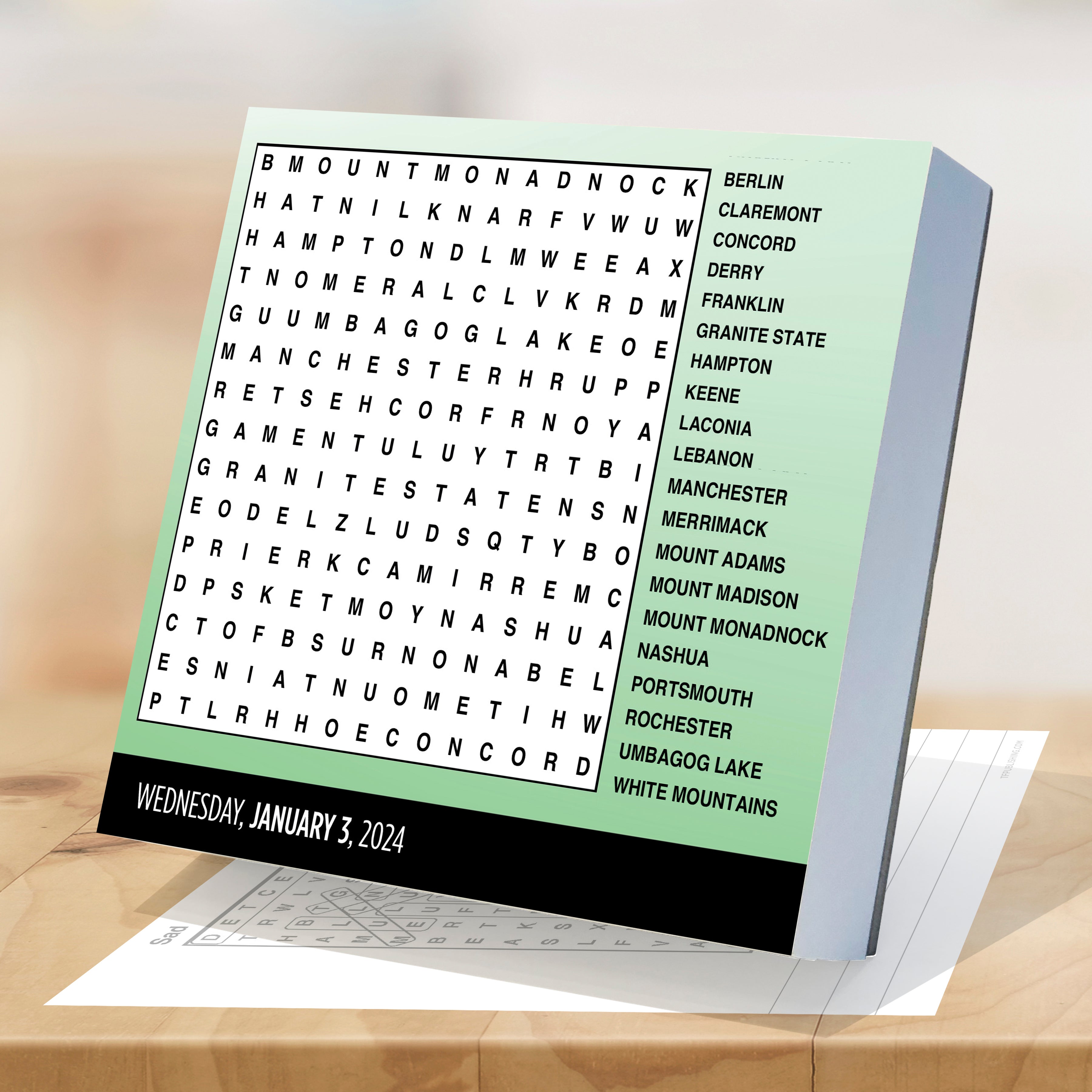 2024 Word Search Puzzles - Daily Boxed Page-A-Day Calendar