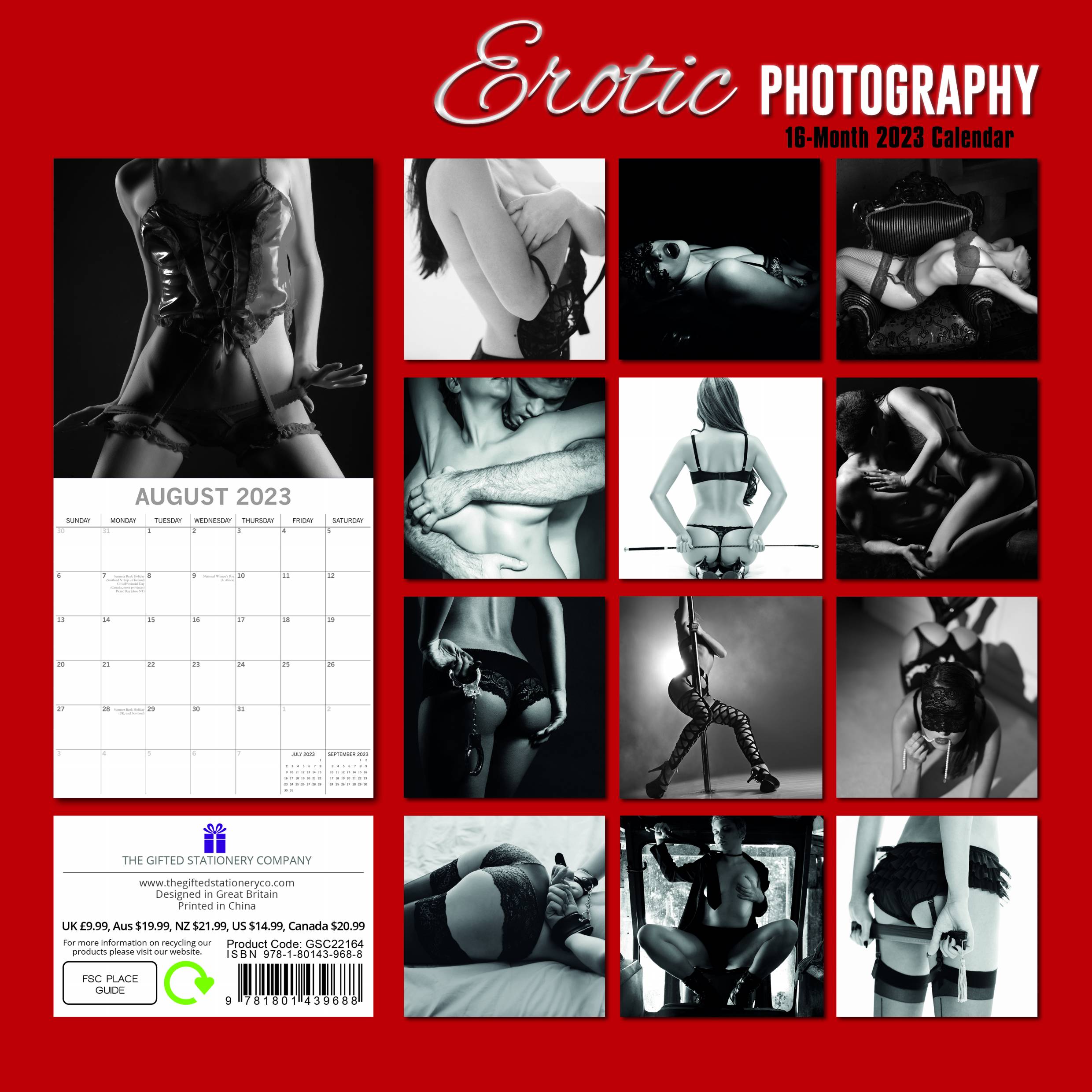 2023 Erotic Photography - Square Wall Calendar