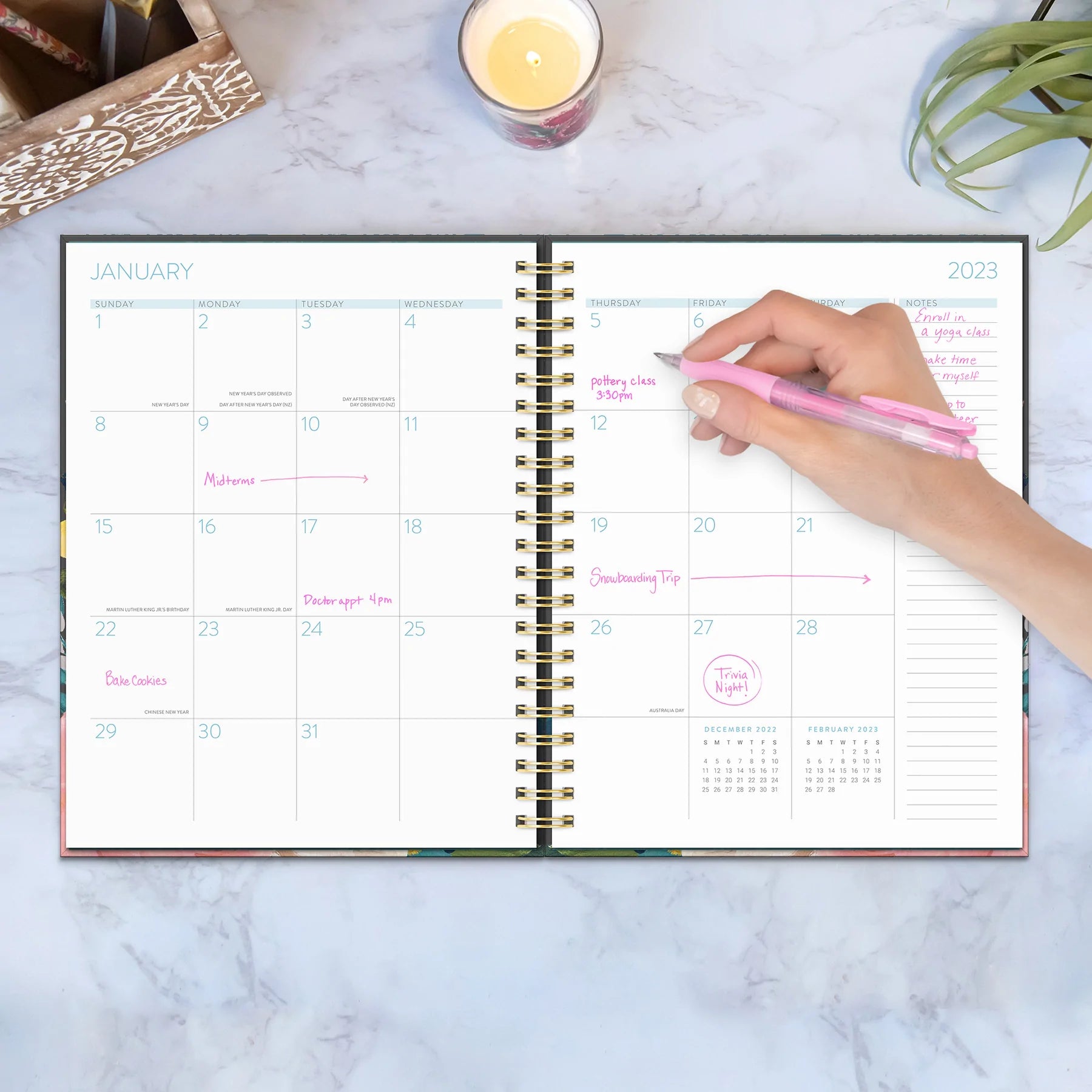 2023 Bella Flora (XL Spiral Weekly/Monthly Planner) - Diary/Planner