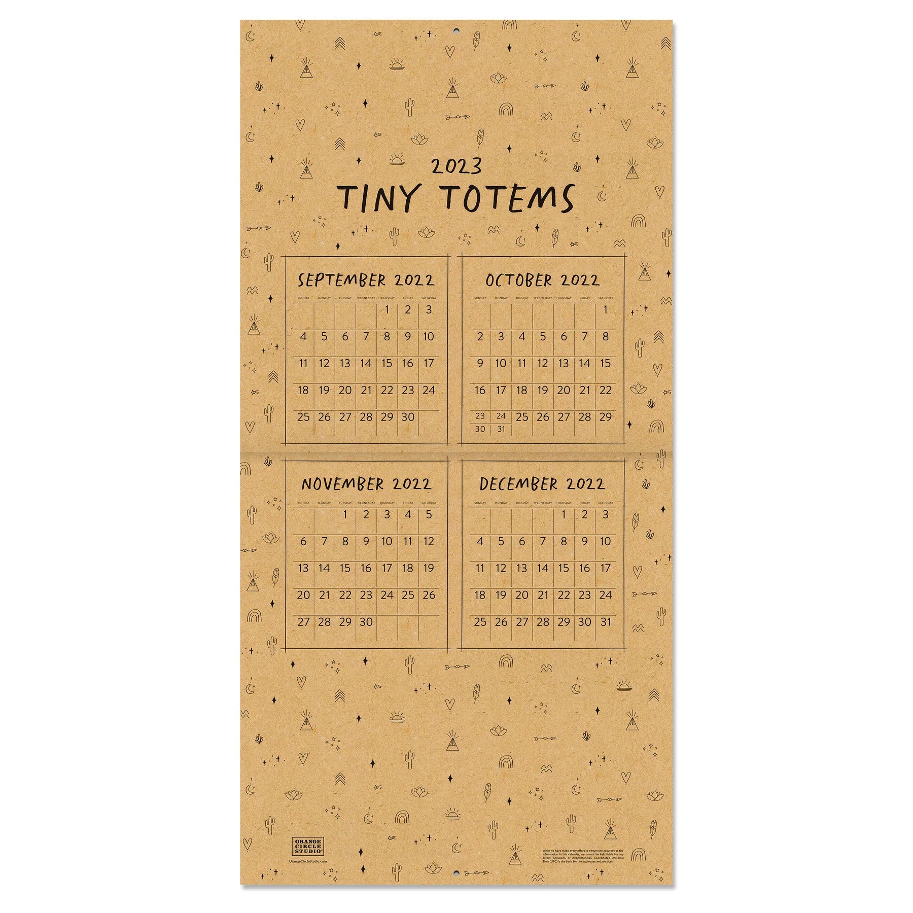 2023 Tiny Totems - Square Wall Calendar