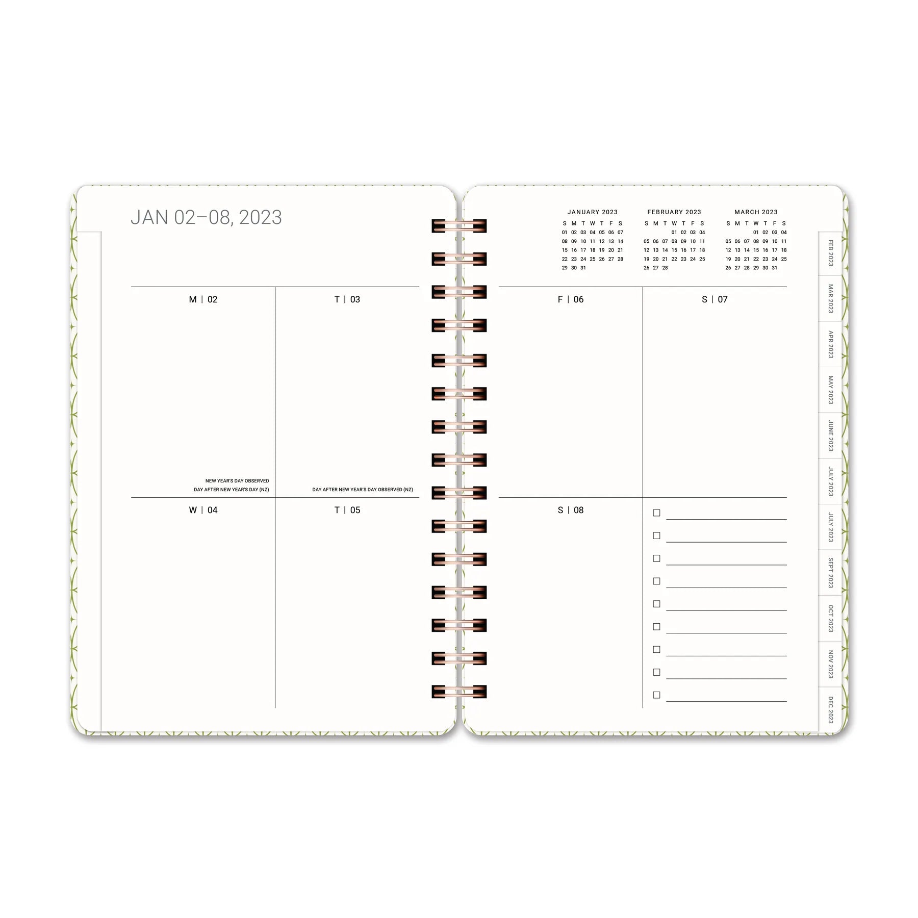 2023 Retro Green (Agatha Weekly/Monthly Planner) - Diary/Planner