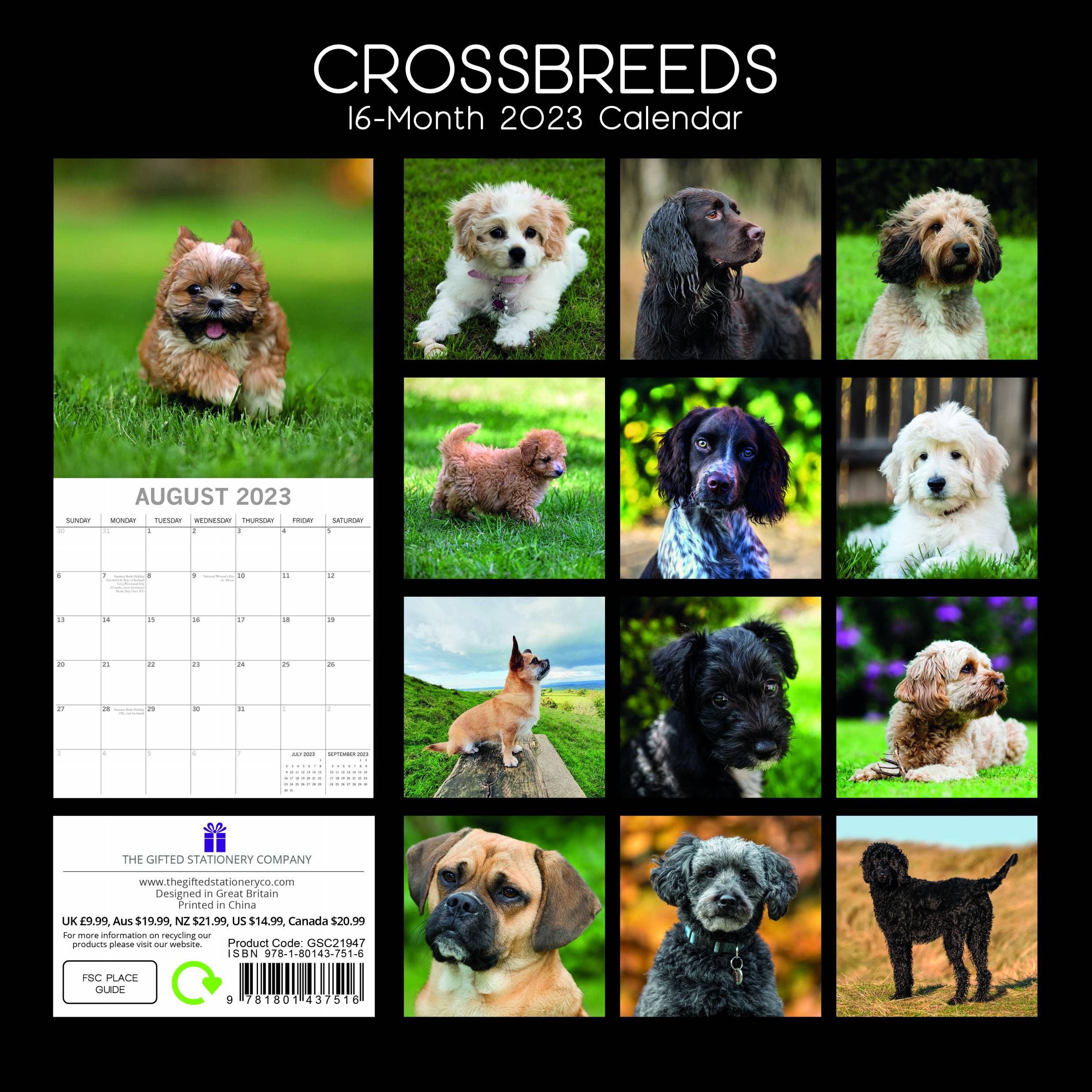 2023 Crossbreeds - Square Wall Calendar