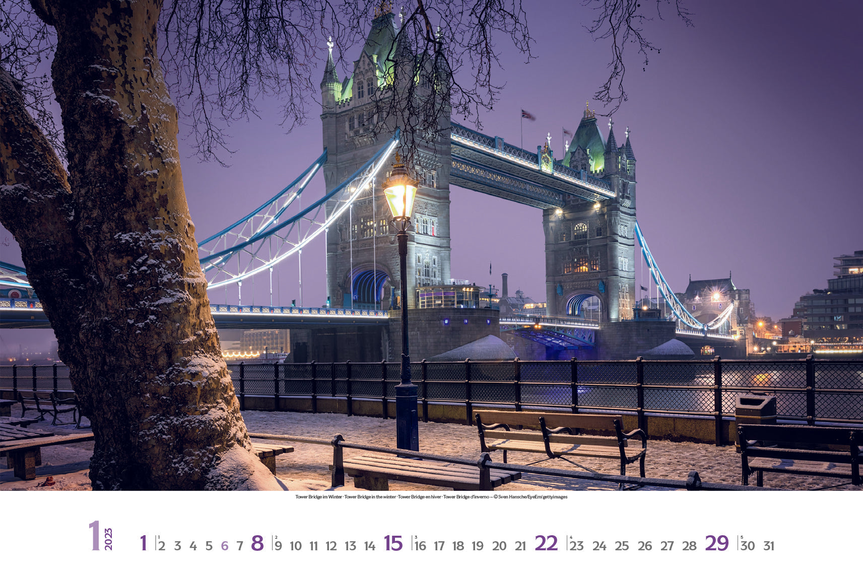 2023 London (Large) - Deluxe Wall Poster Calendar