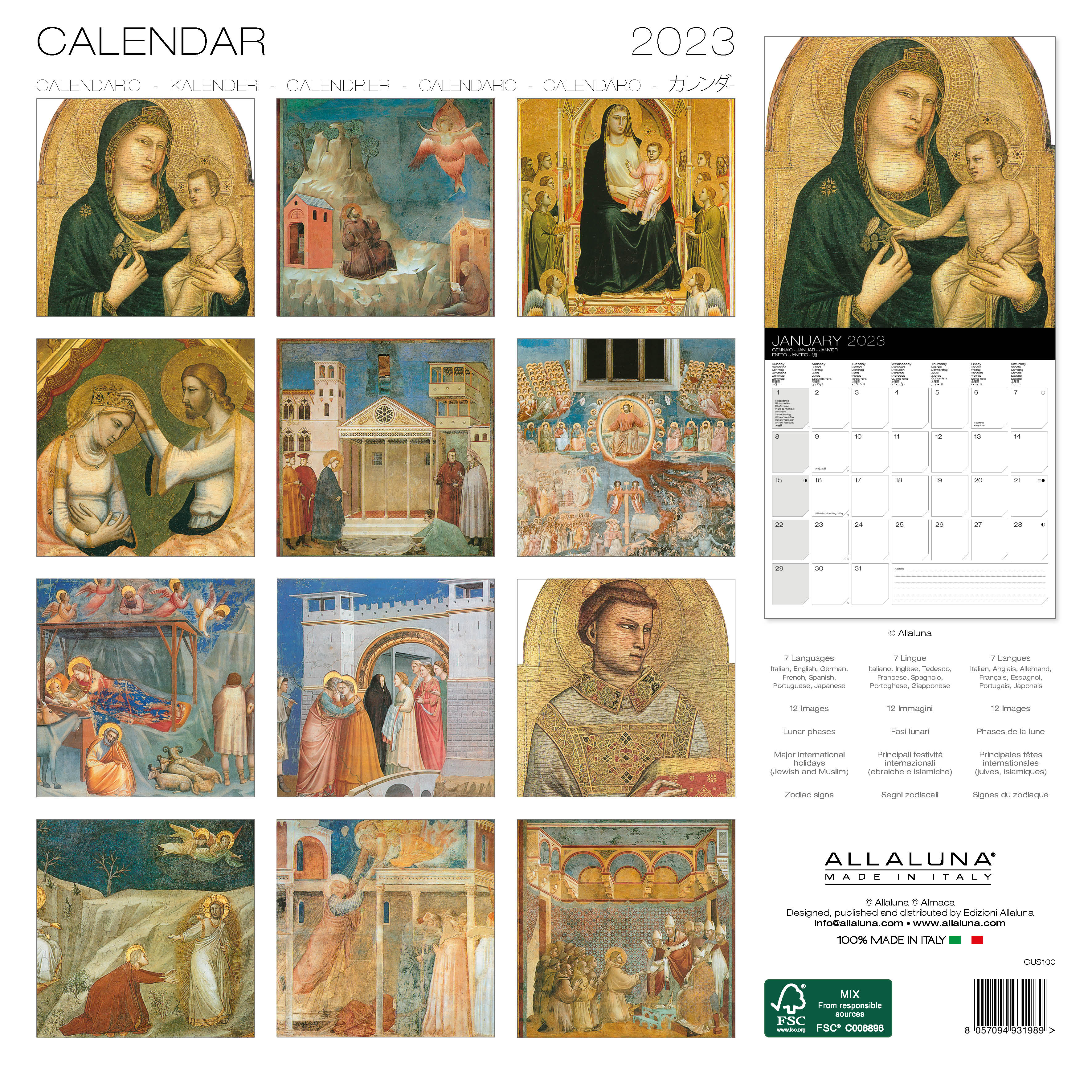 2023 Giotto - Square Wall Calendar