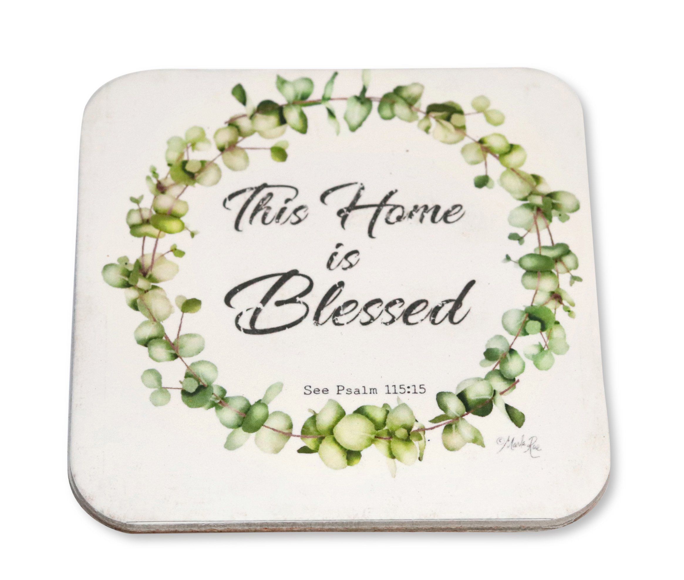 Legacy This Home Is Blessed (White) - Coaster By Marla Rae Coasters Legacy