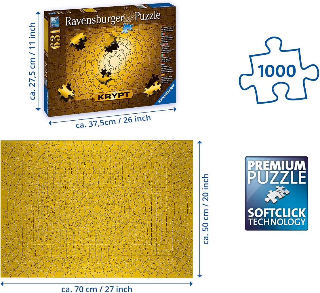 Ravensburger - KRYPT Gold Spiral 631 Pieces - Jigsaw Puzzle