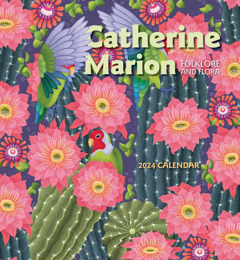 2024 Catherine Marion Folklore and Flora Square Wall Calendar Art