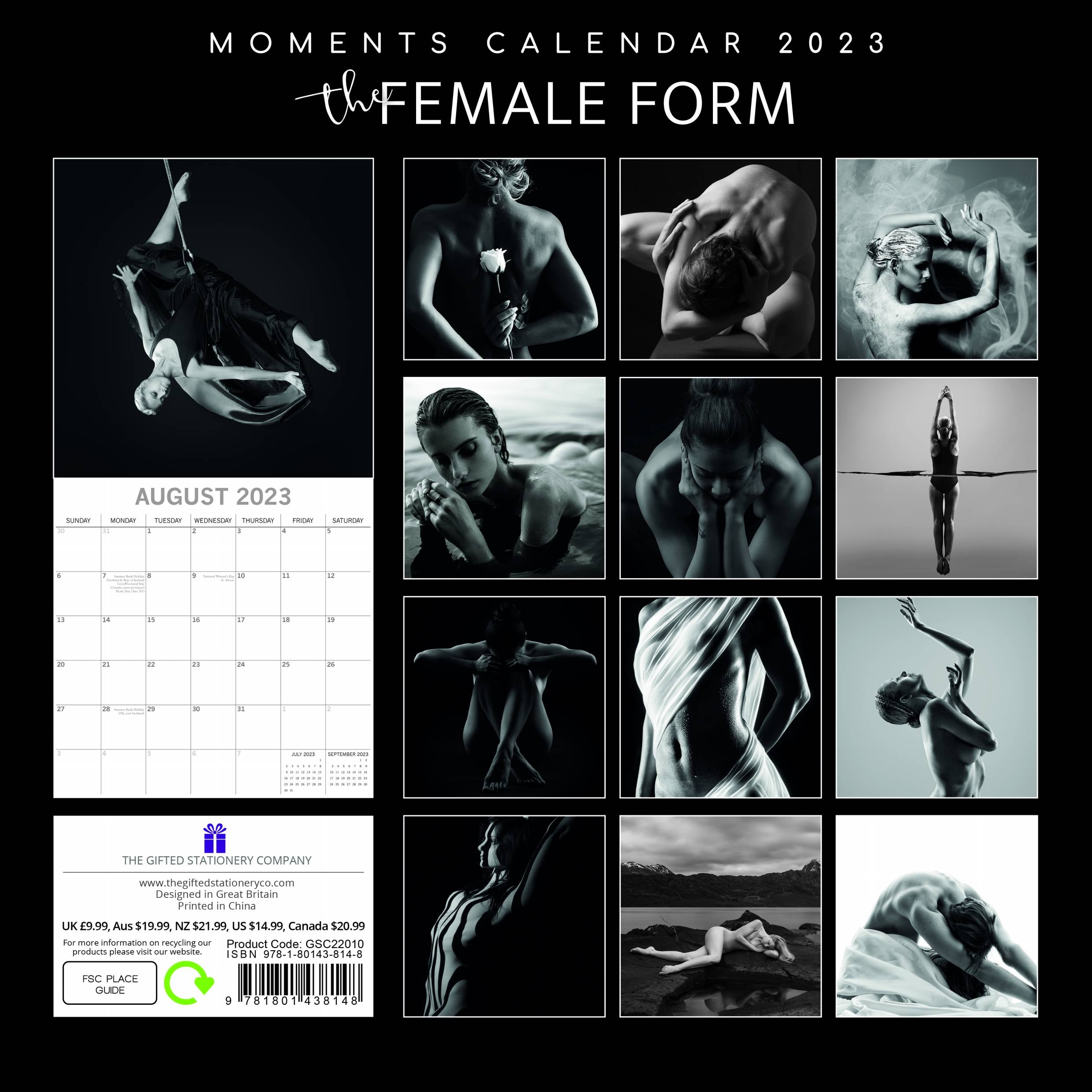 2023 The Female Form - Square Wall Calendar