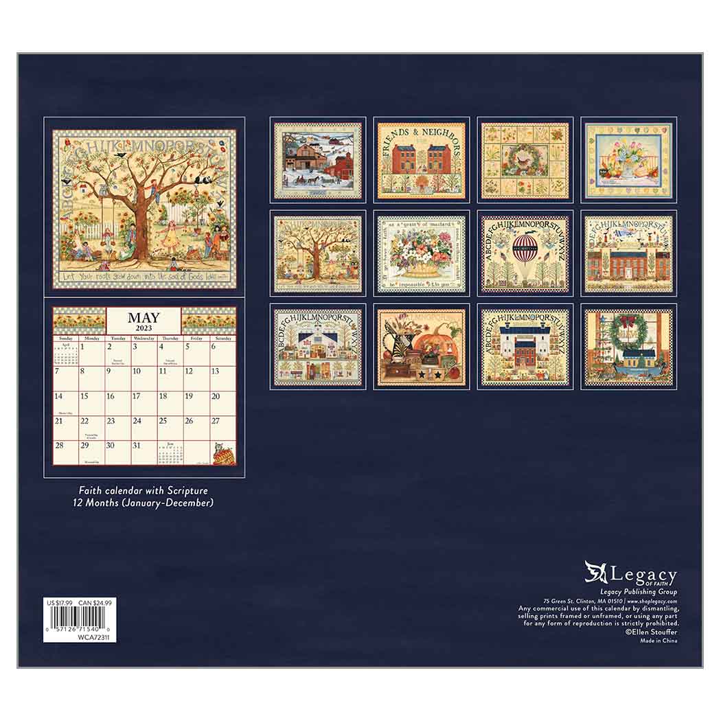 2023 LEGACY Sampler Calendar  - Deluxe Wall Calendar