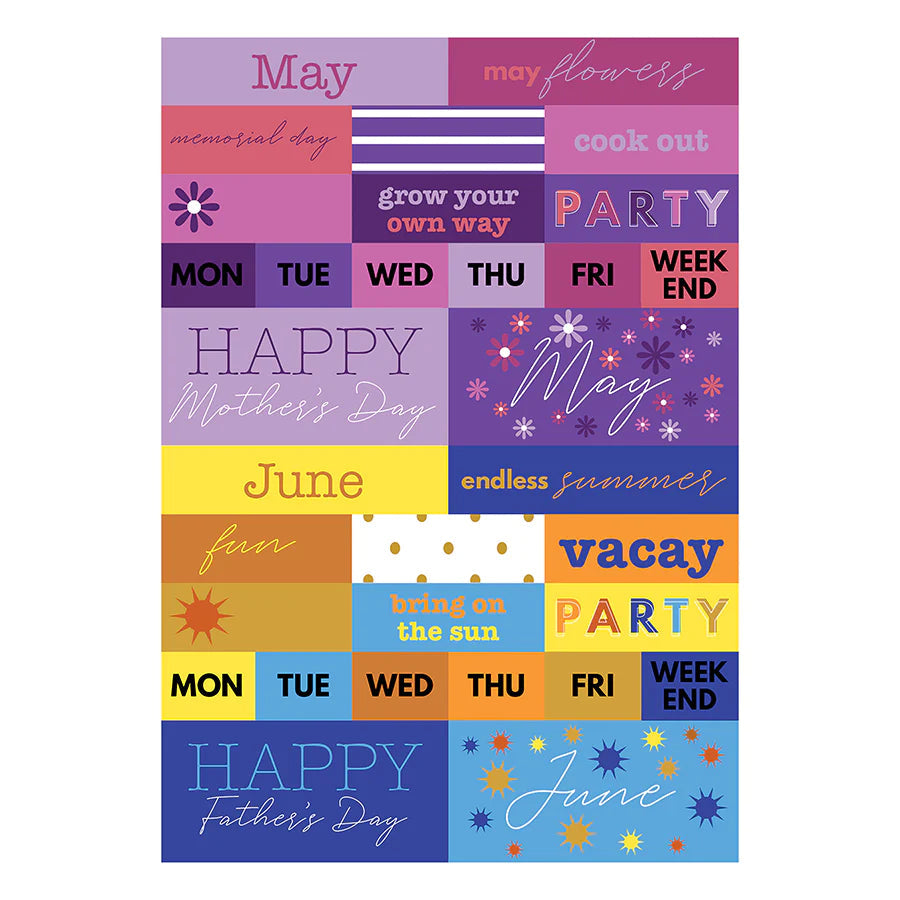 Seasonal Monthly Planner Sticker Pack - Calendar Accessories