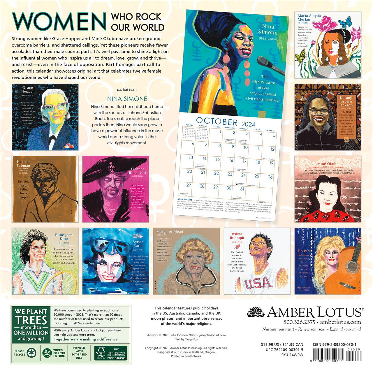 2024 Women Who Rock Our World - Square Wall Calendar  SOLD OUT