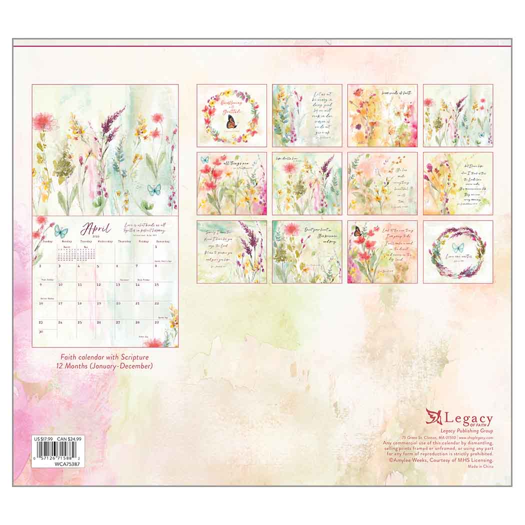 2023 LEGACY Be Still (Scripture) - Deluxe Wall Calendar