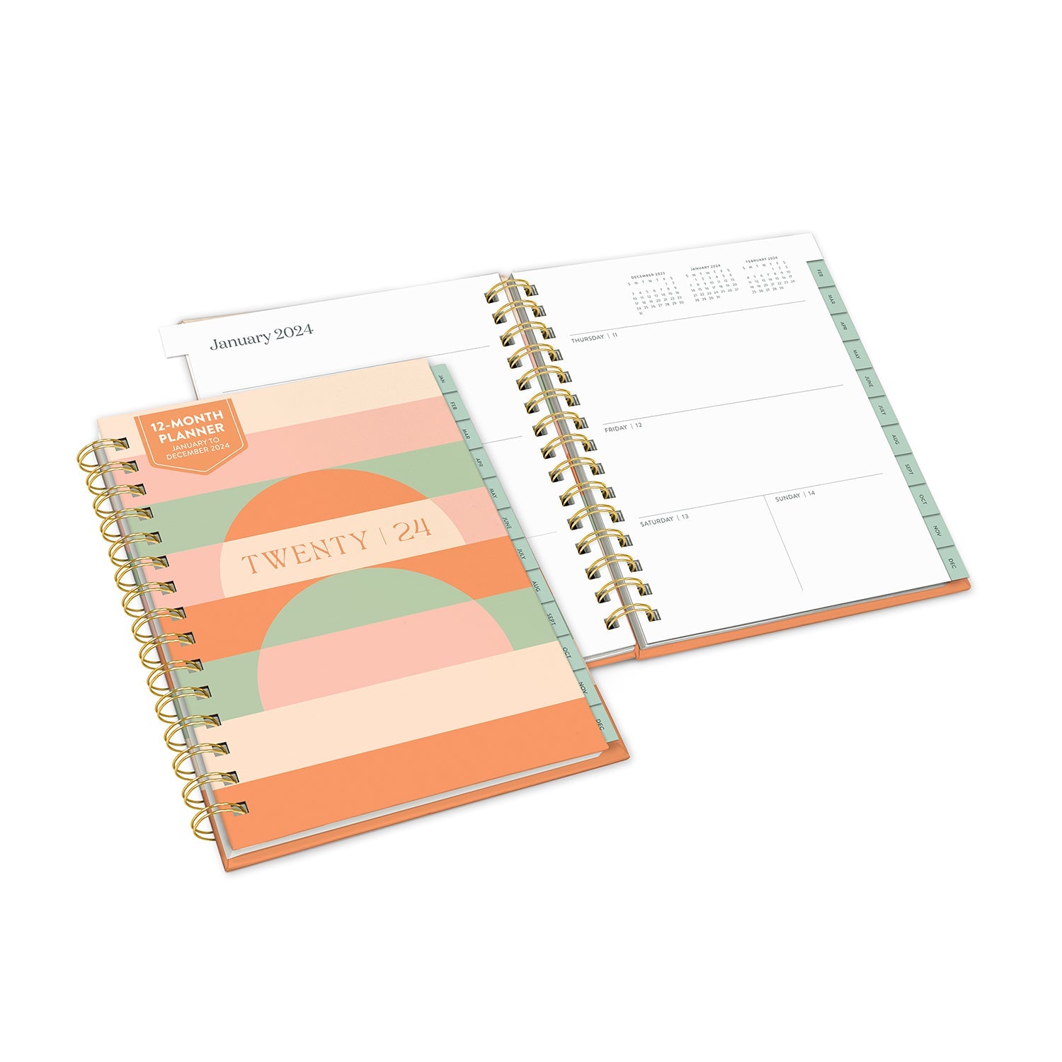 2024 Golden Hour - Monthly & Weekly Edie Tabbed Diary/Planner  SOLD OUT