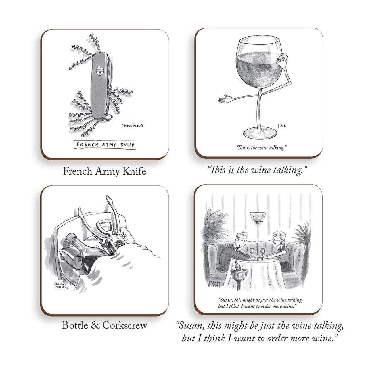 Wine (By New Yorker) - Coasters