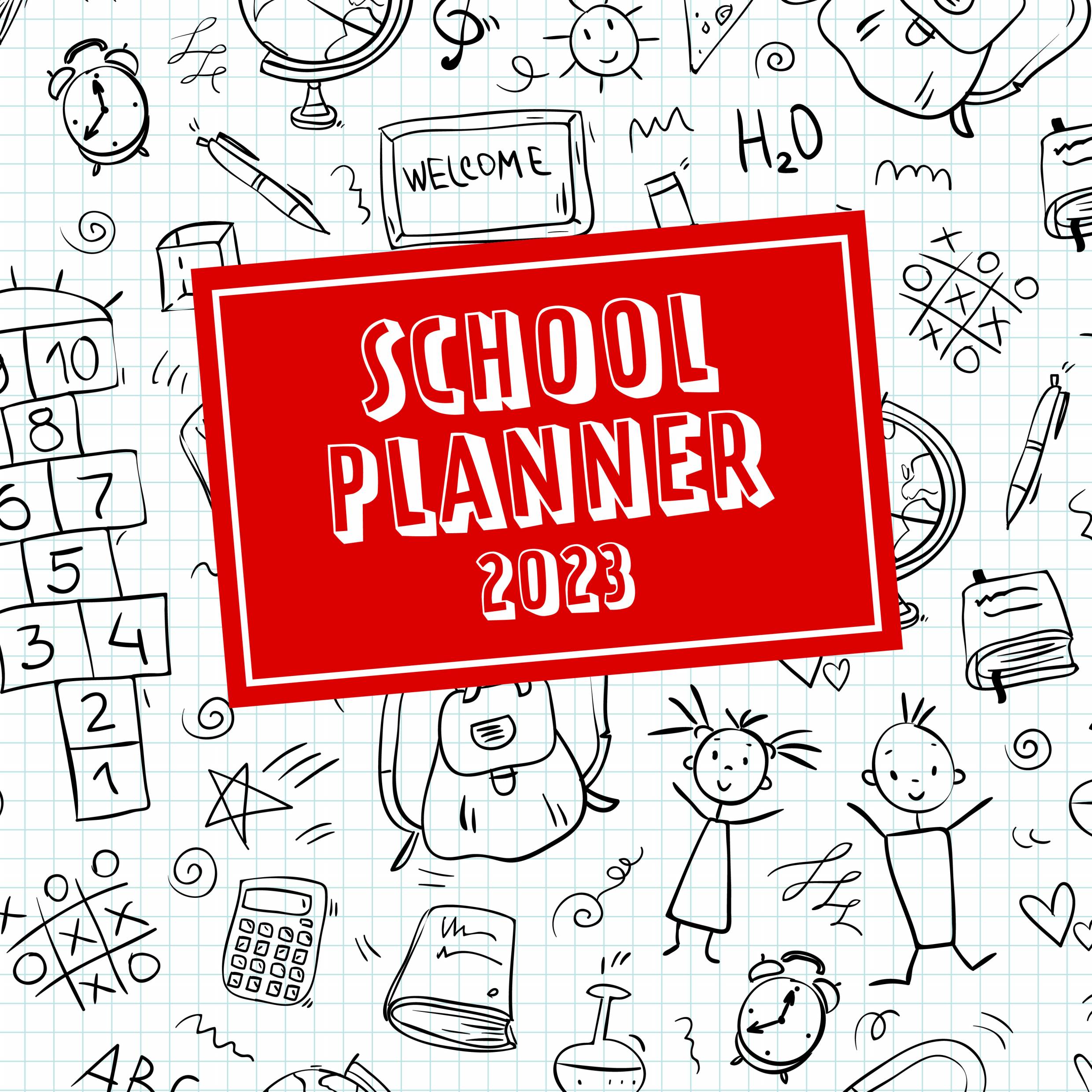 2023 School Planner - Square Wall Calendar