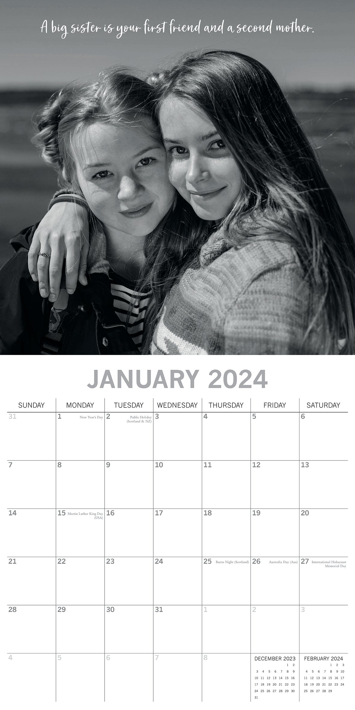 2024 Sisters - Square Wall Calendar