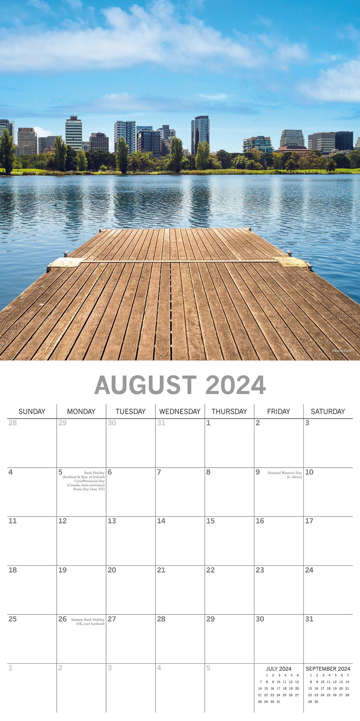 2024 Melbourne Square Wall Calendar Travel Calendars by The Gifted