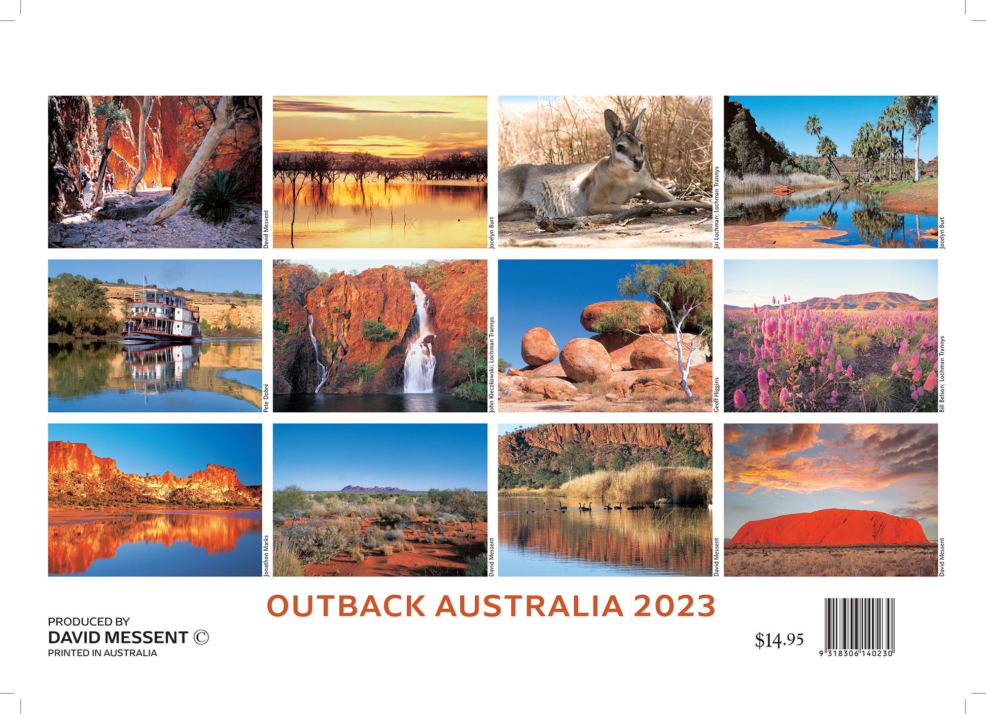 2023 Outback Australia by David Messent - Horizontal Wall Calendar