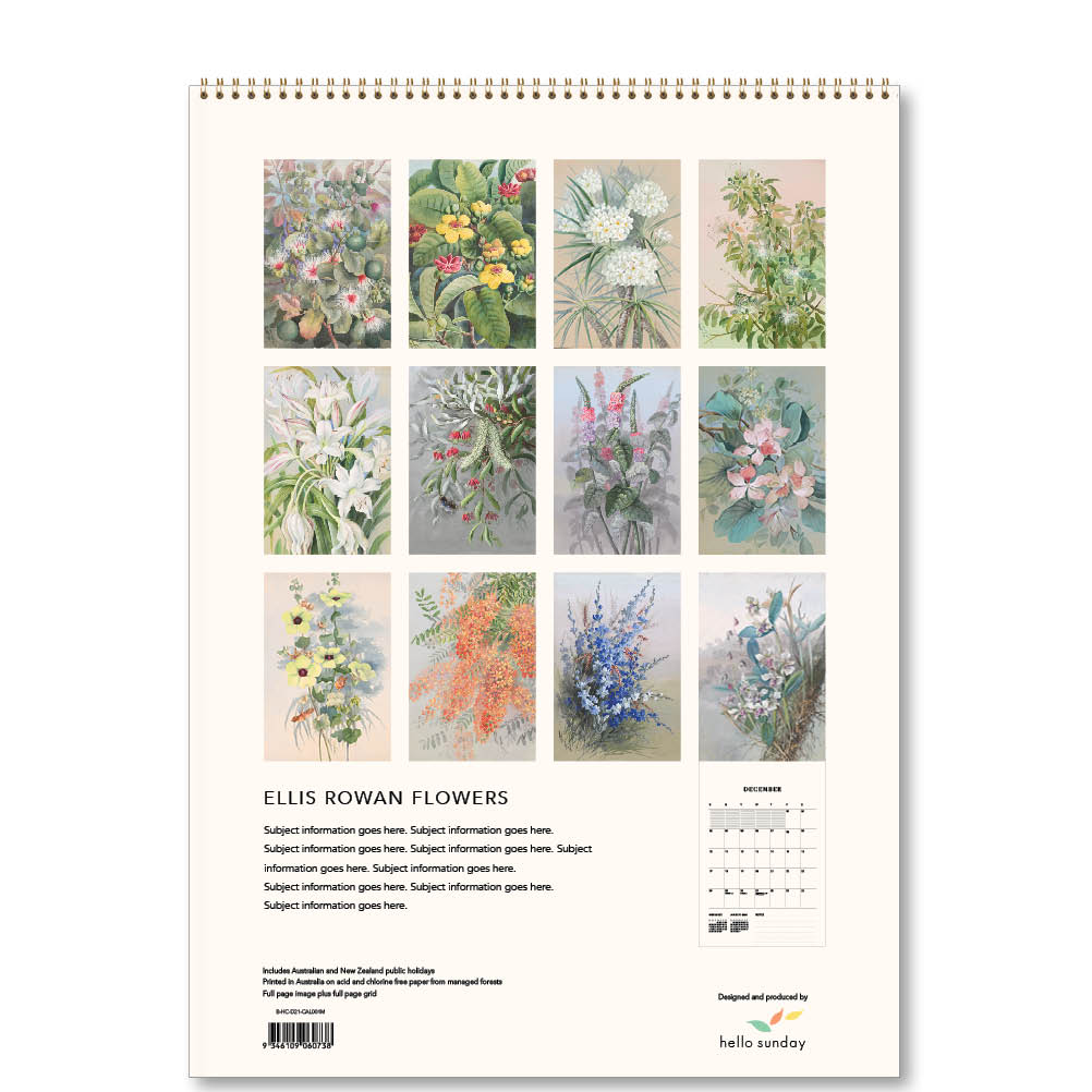 2023 Ellis Rowan Flowers - Deluxe Wall Calendar