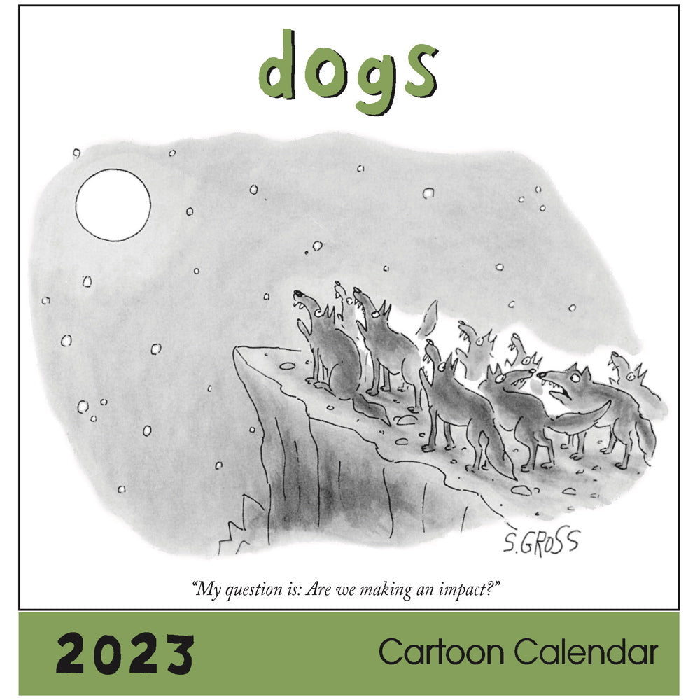 2023 Dogs Cartoon - Square Wall Calendar