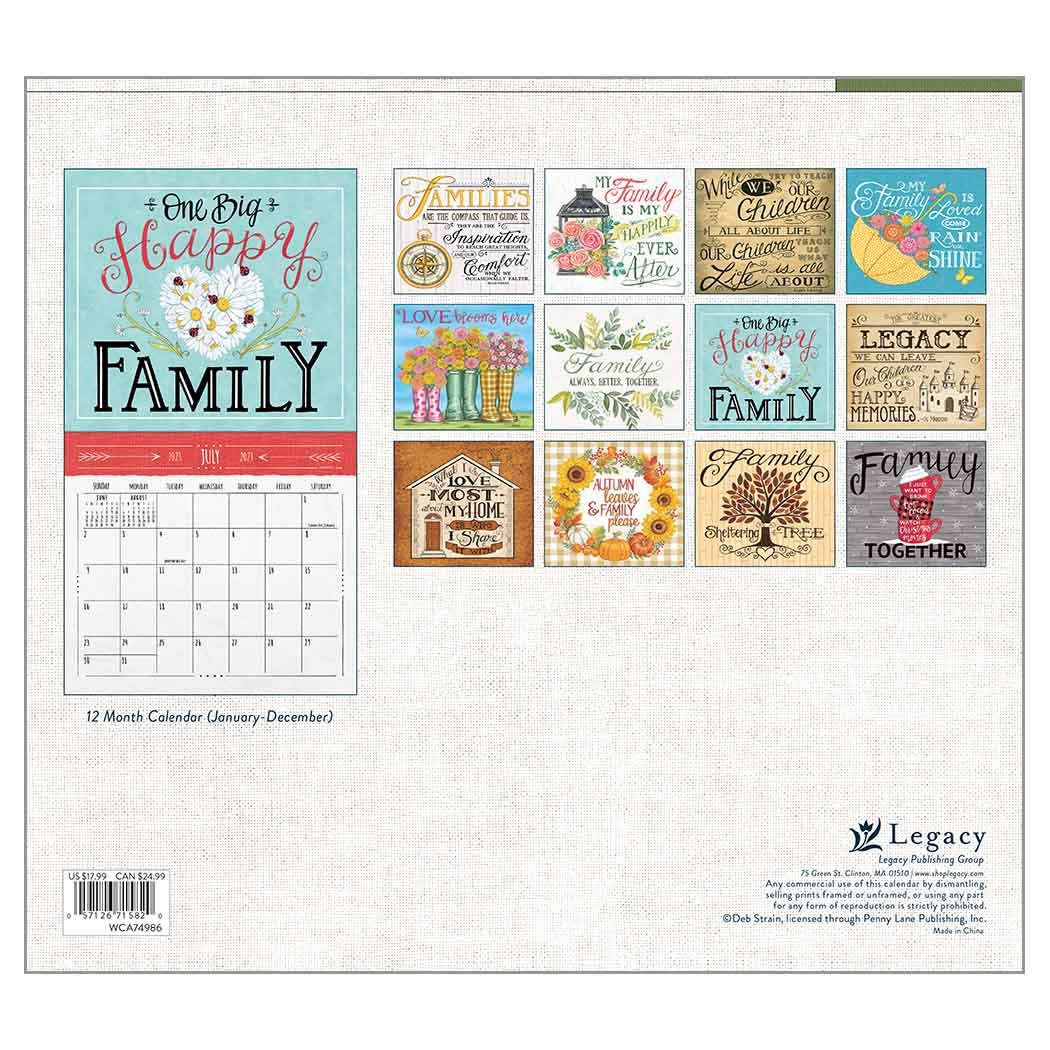 2023 LEGACY Family Matters - Deluxe Wall Calendar