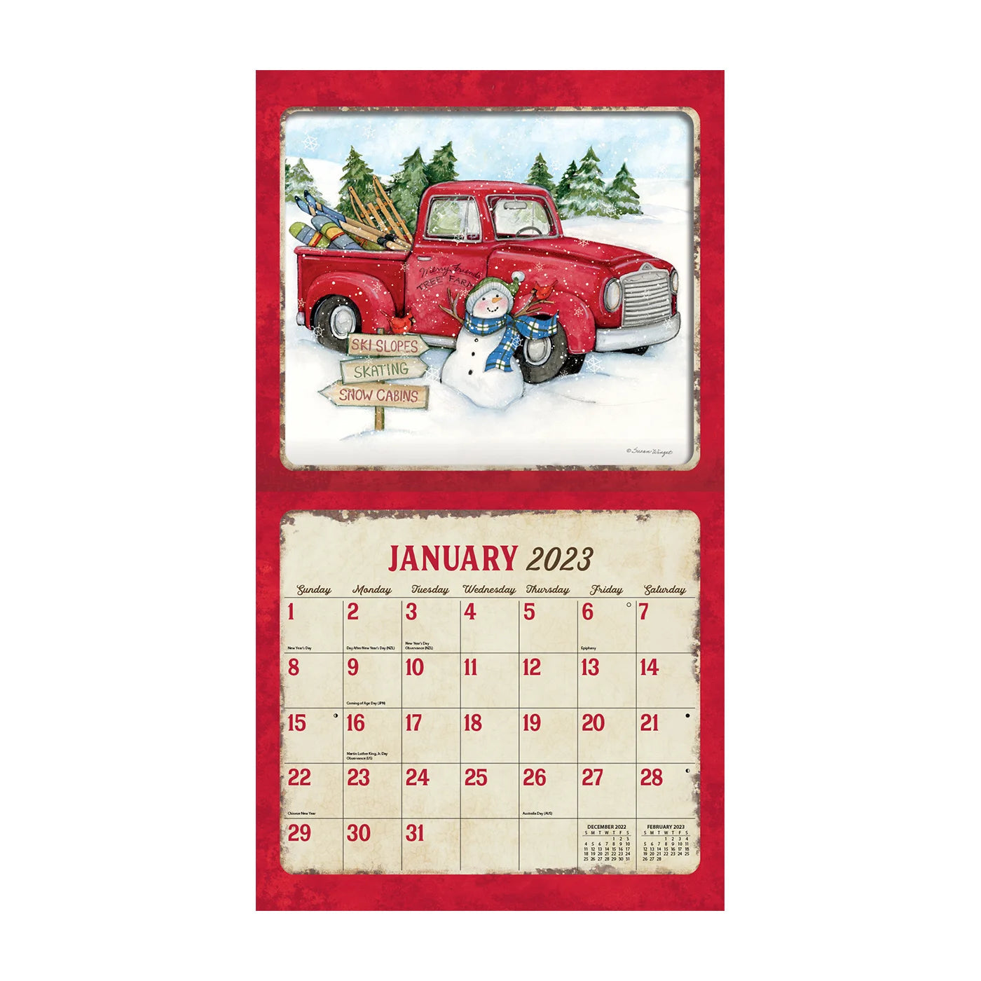 2023 LANG Truckin' Along by Susan Winget - Deluxe Wall Calendar