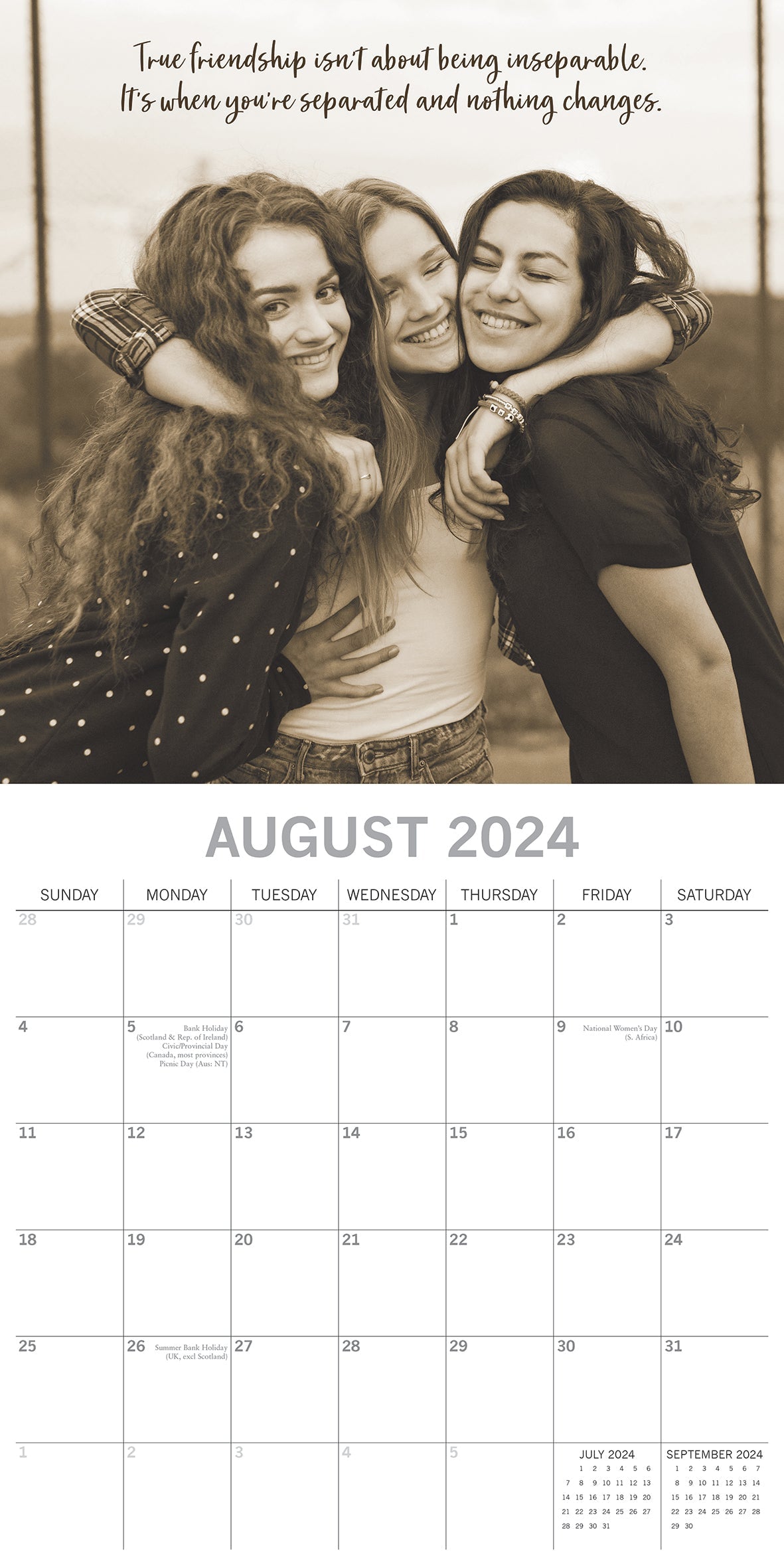 2024 Friendship Square Wall Calendar Motivational Calendars by The