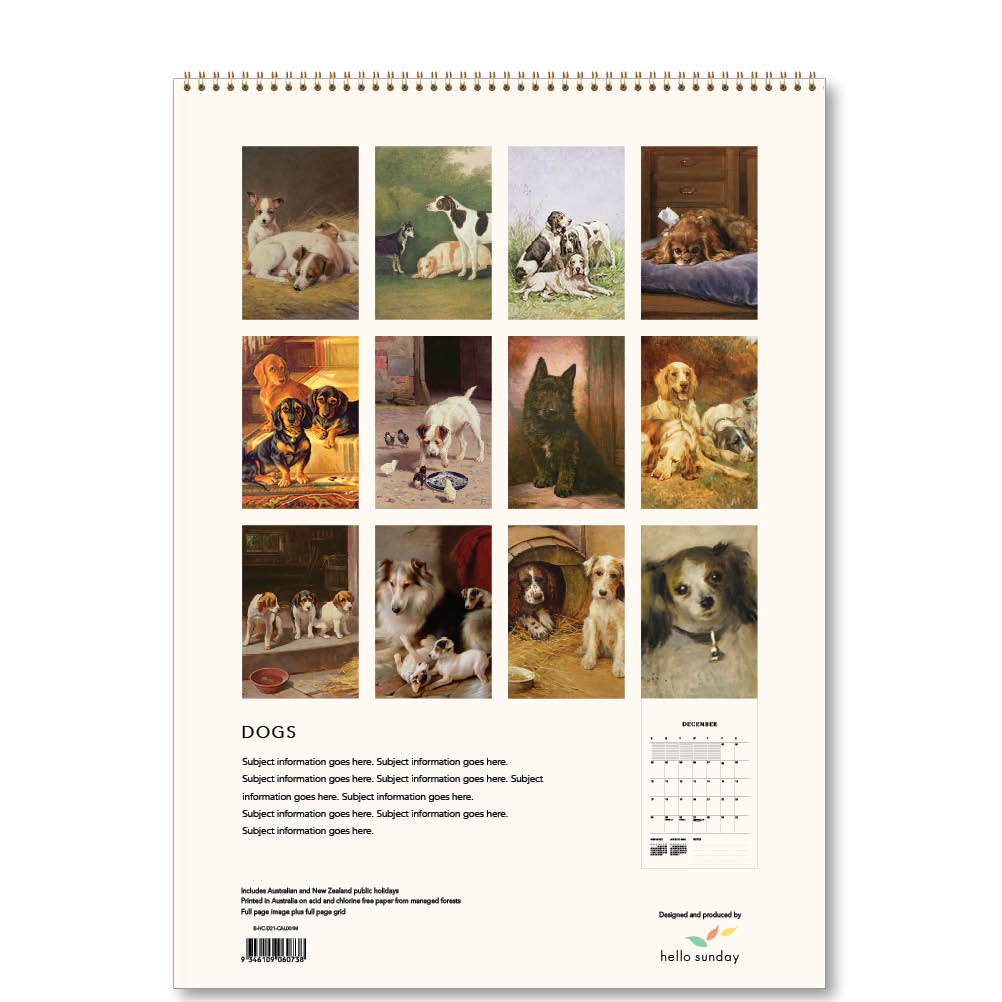 2023 Dogs - Deluxe Wall Calendar