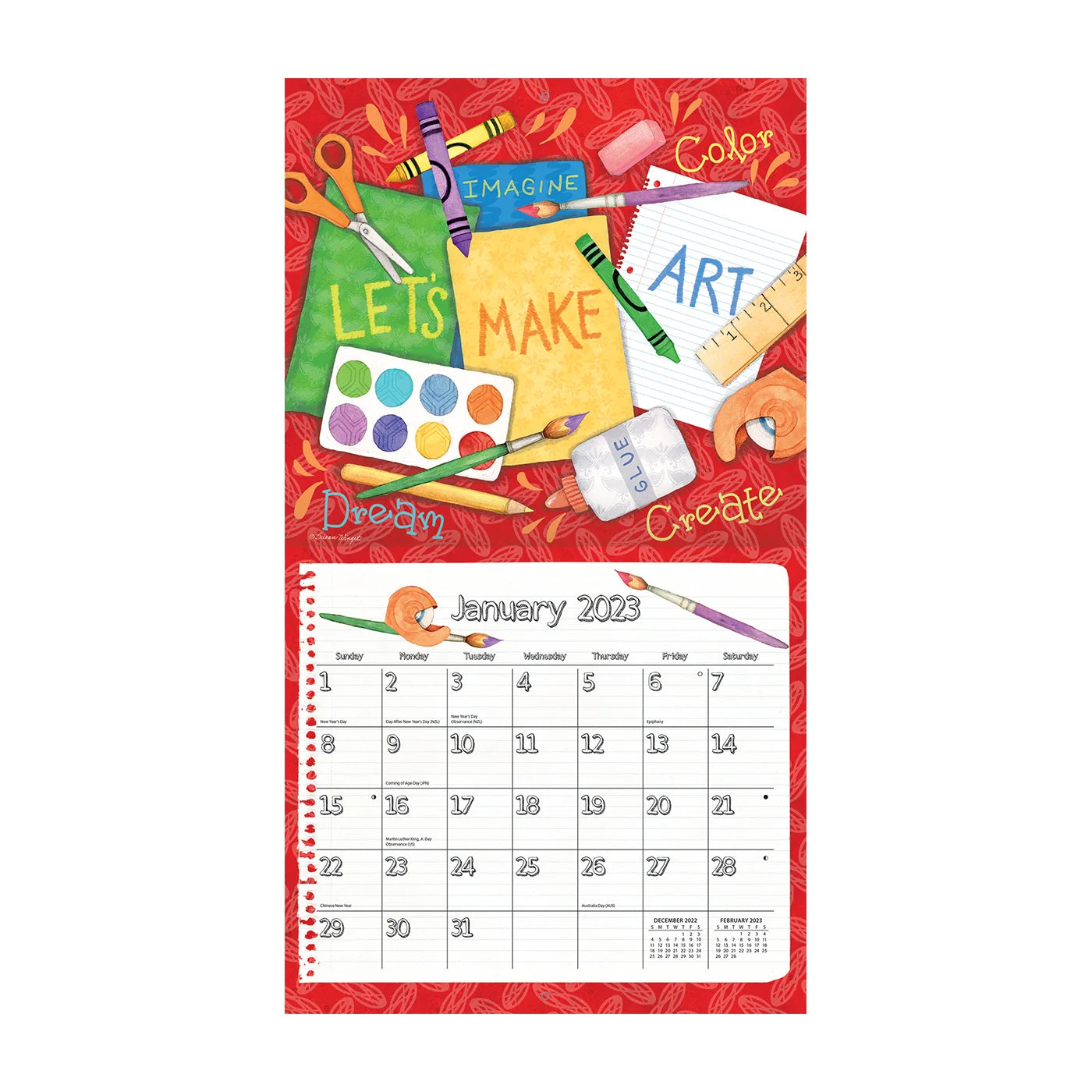 2023 LANG Schoolhouse by Susan Winget - Deluxe Wall Calendar